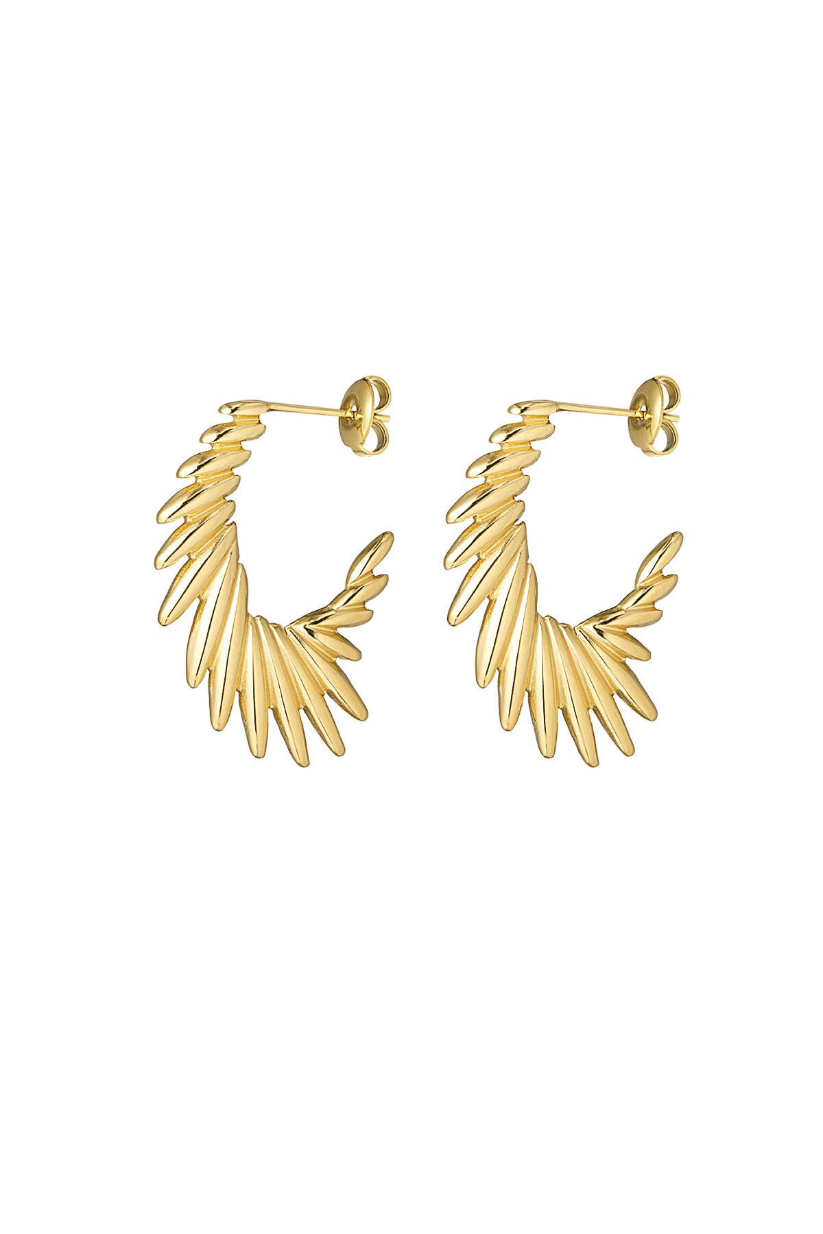 Refined hoops - Gold color h5 