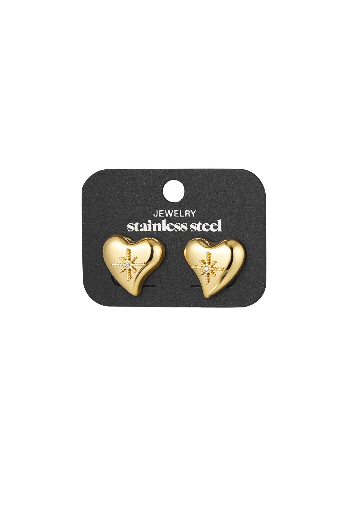 Earrings way to my heart - Gold color h5 Picture3