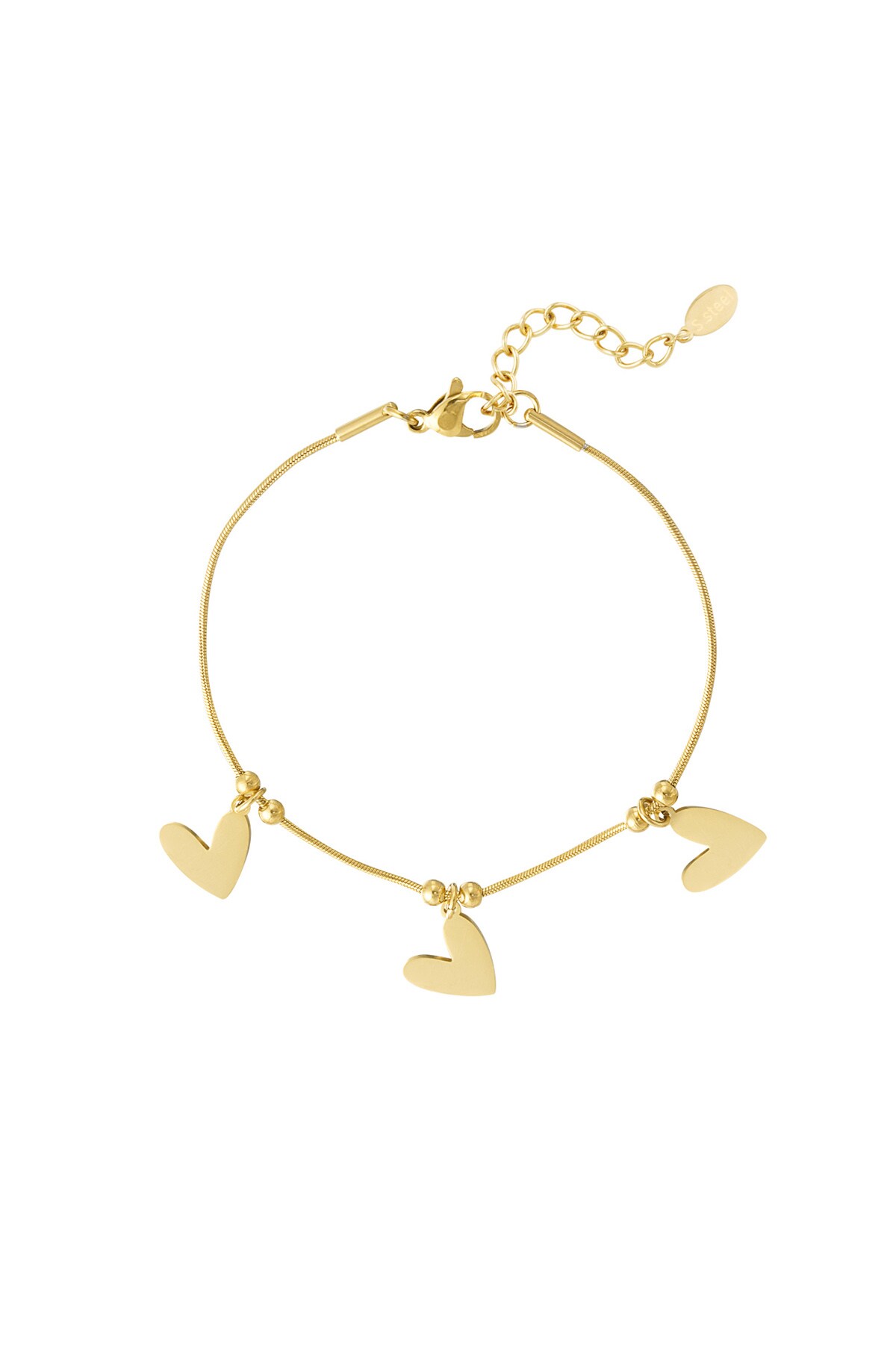 Heart to heart bracelet - Gold color 