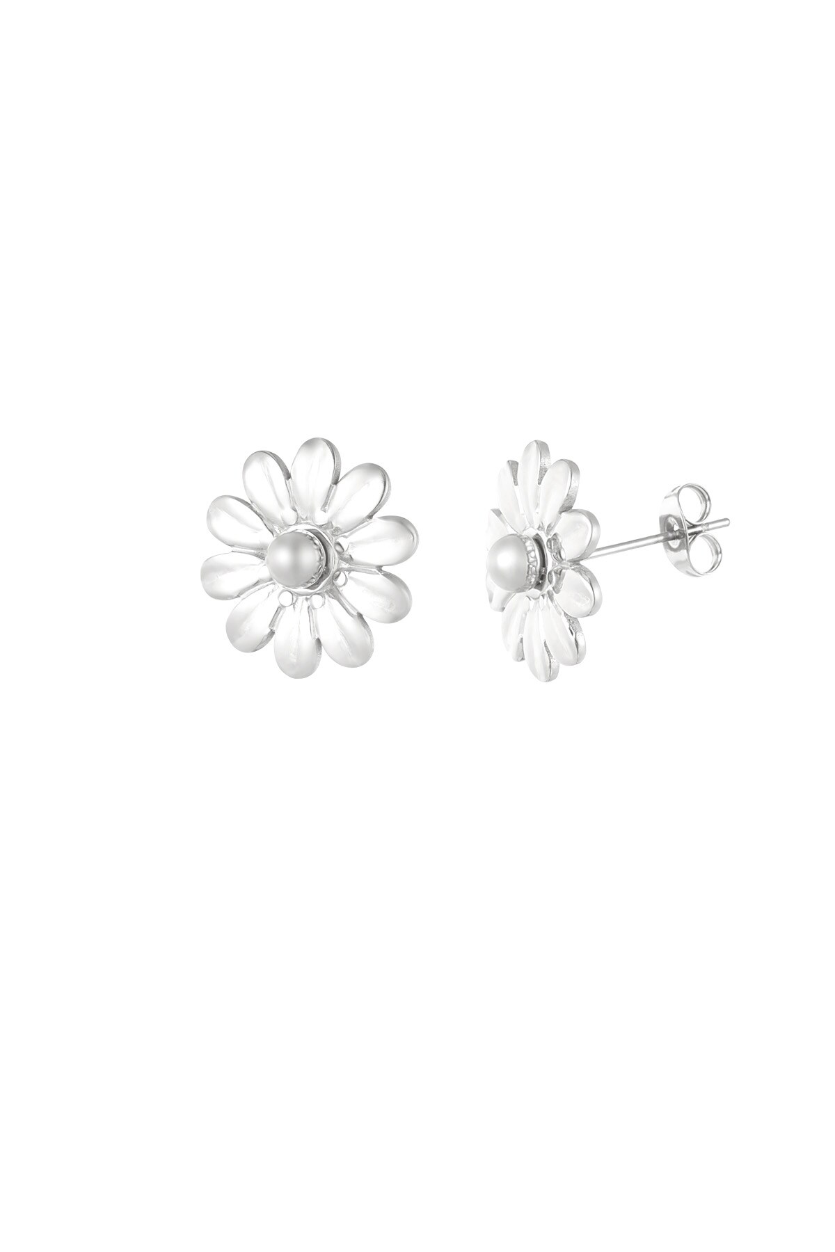 Blossom dots earrings - Silver color h5 