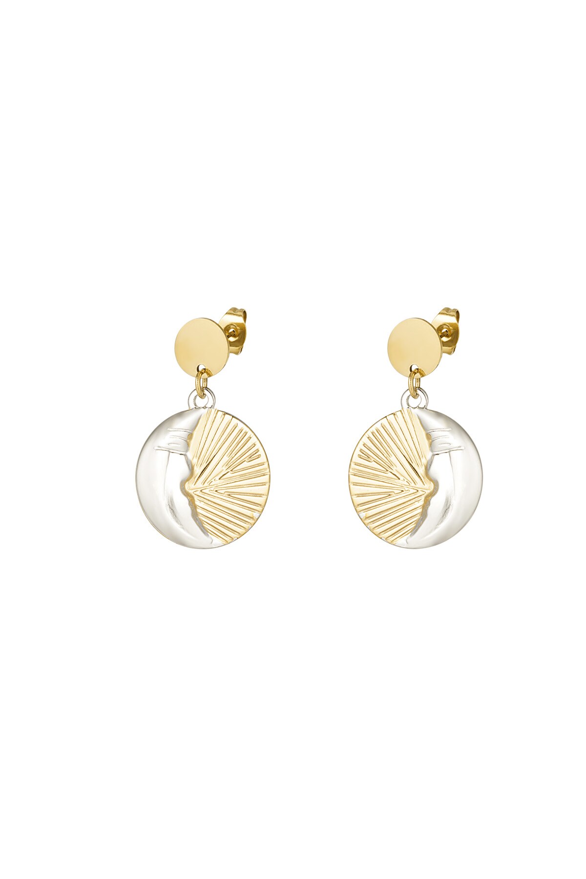 Moonrise earrings - gold silver h5 