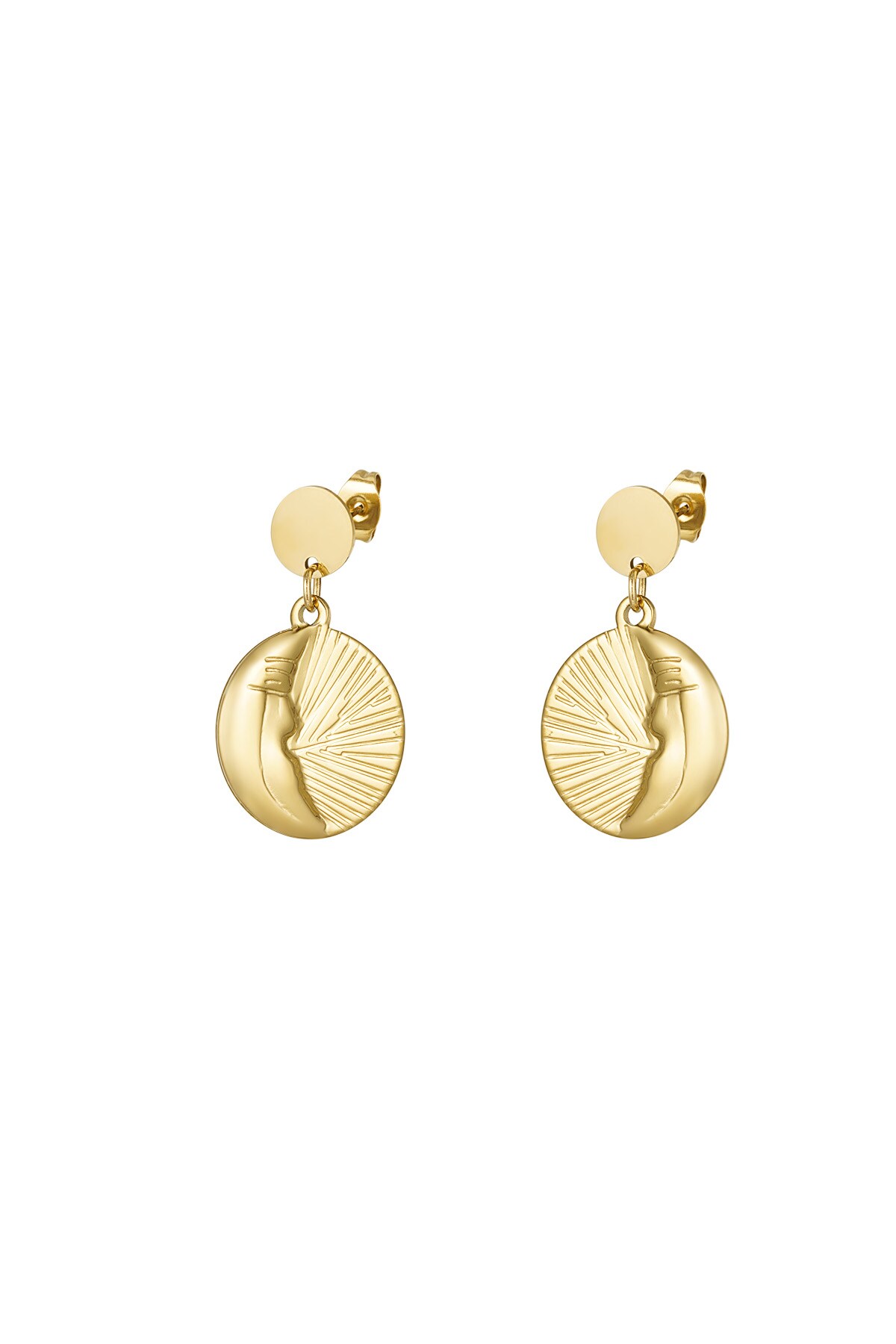 Moonrise earrings - Gold color h5 