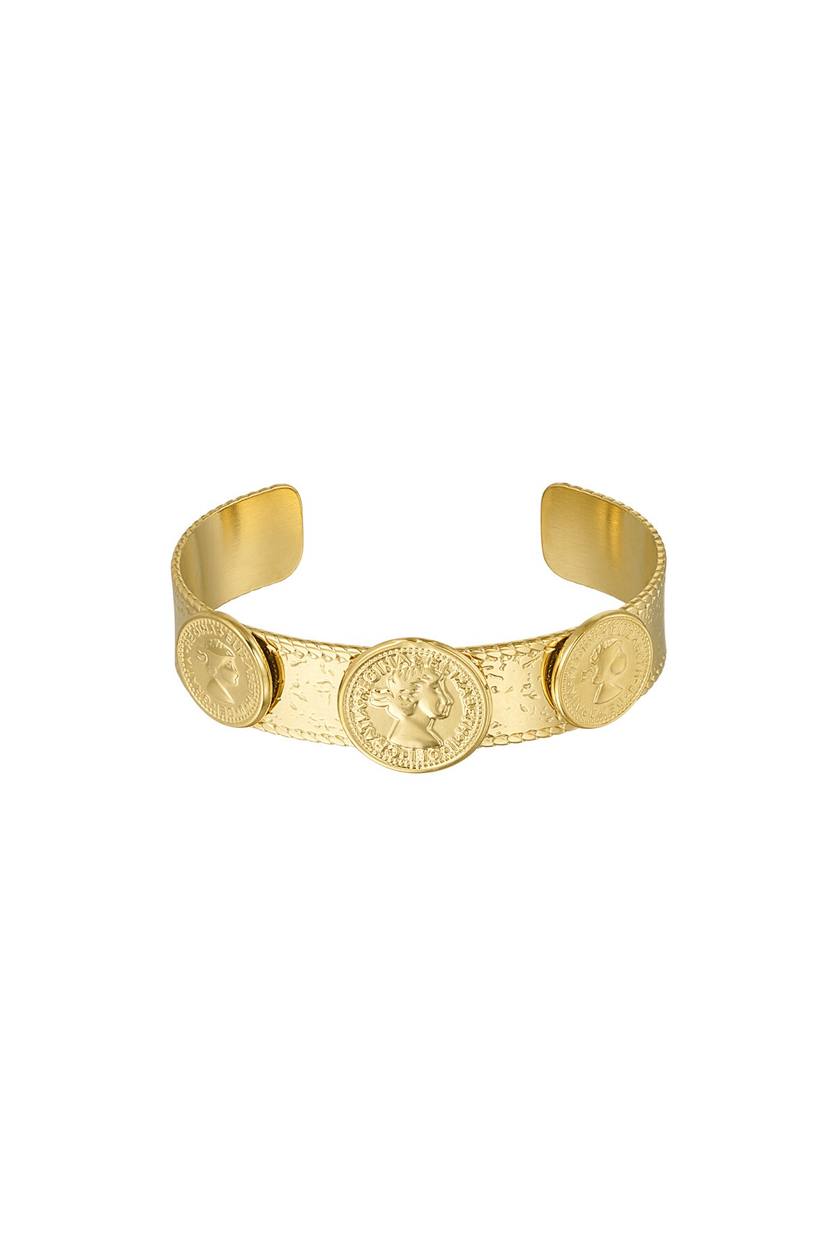 statement coin bracelet - Gold color h5 