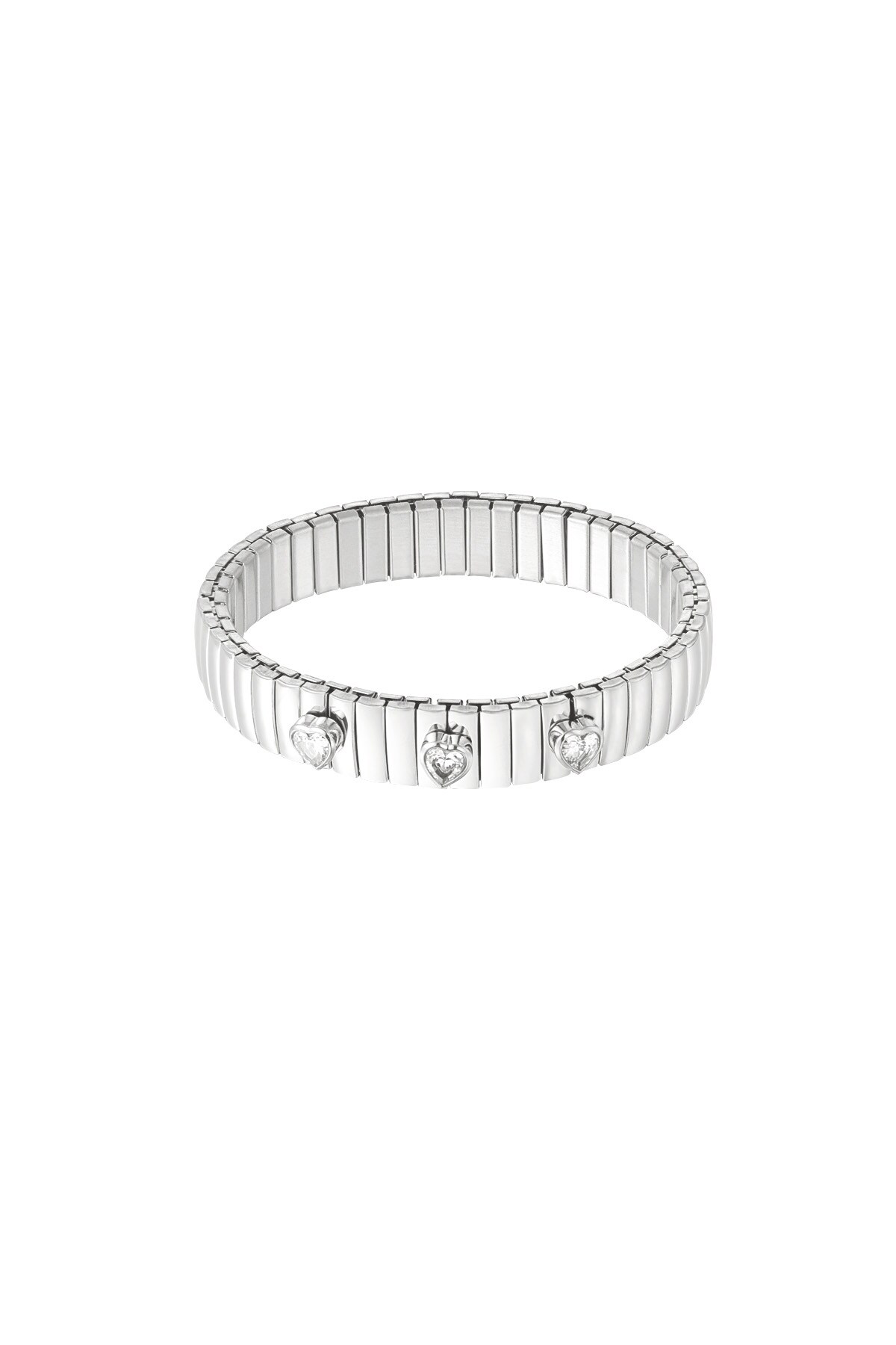 Statement bracelet triple love - Silver color h5 