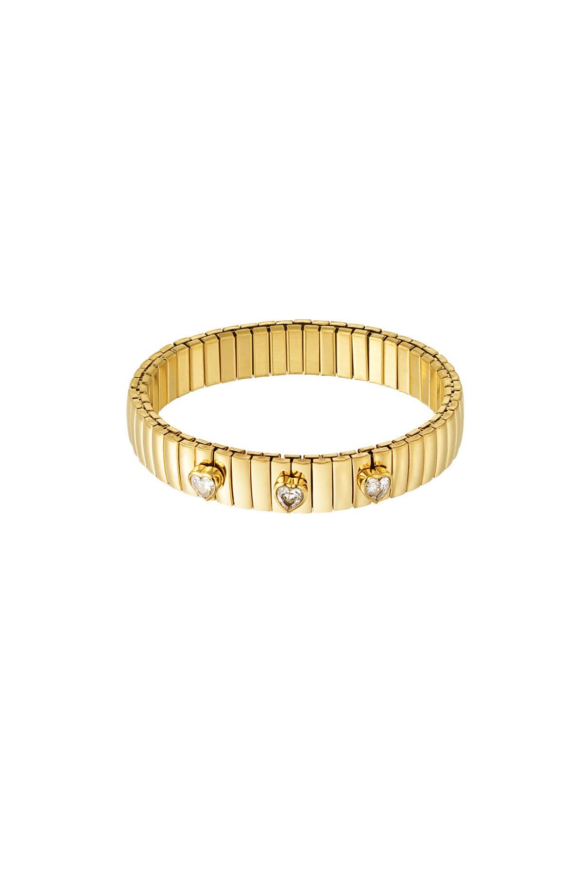 Statement bracelet triple love - Gold color h5 