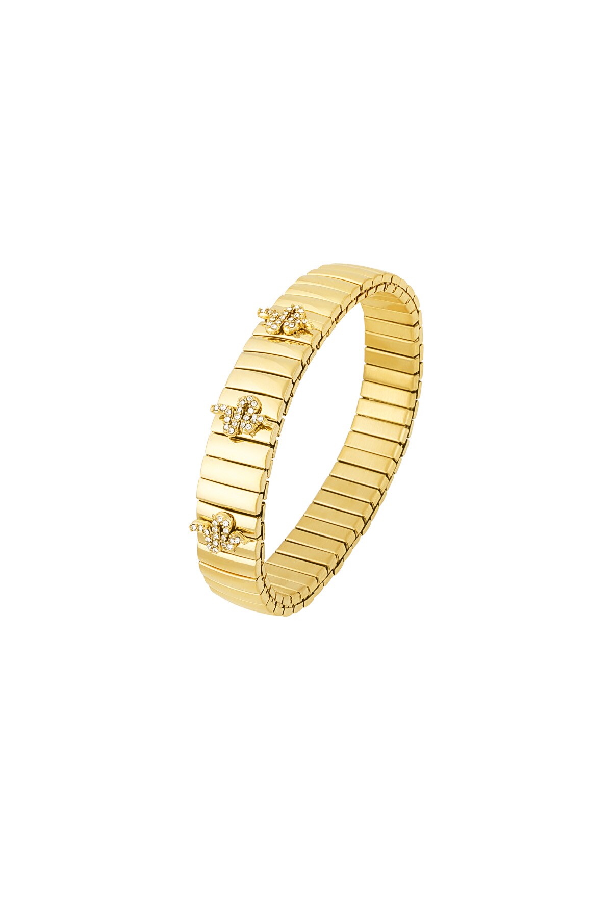 Statement bracelet triple love - Gold color h5 Picture2