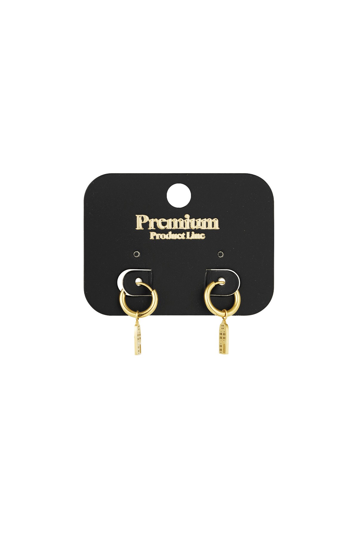 Amsterdam house earrings - Gold color h5 Picture3