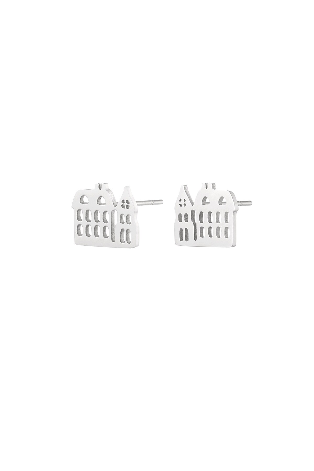 Canal house earrings - Silver color h5 