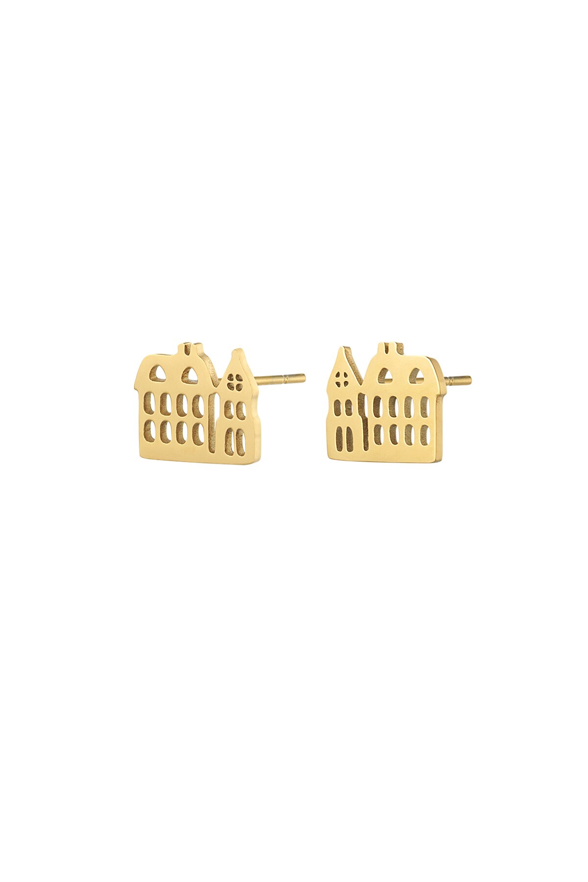 Canal house earrings - Gold color h5 