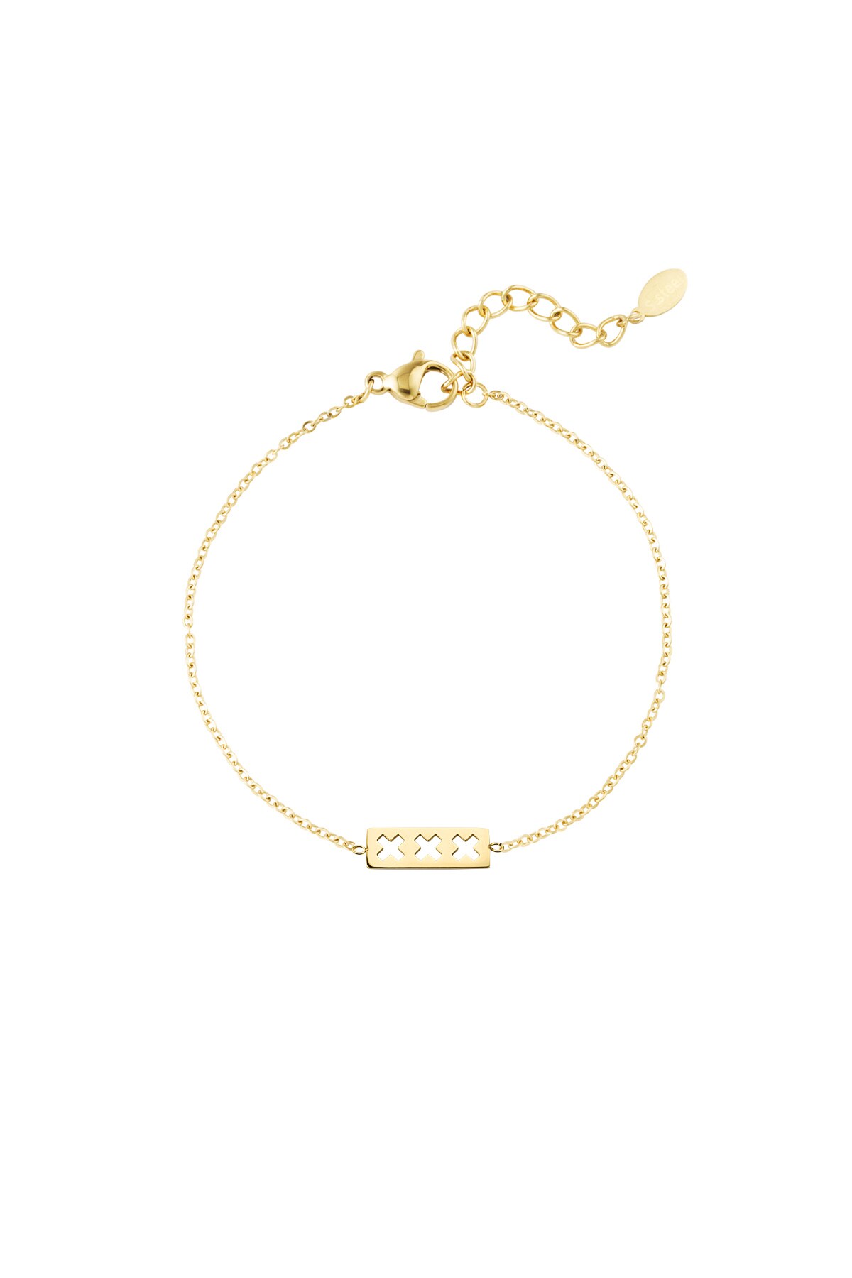 Trio X bracelet - Gold color h5 