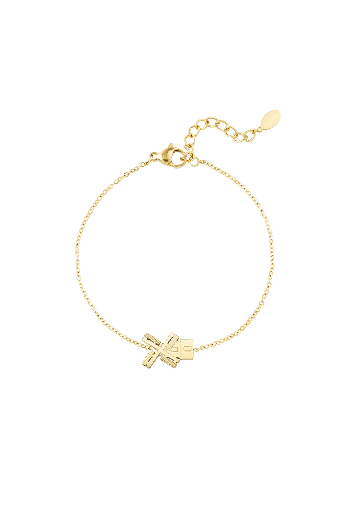 Dutch windmill bracelet - Gold color 