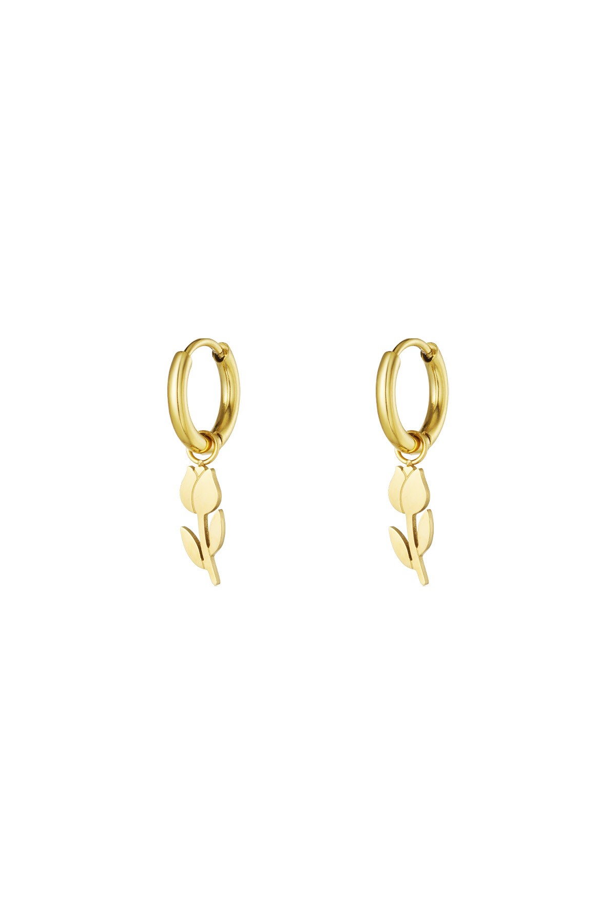 Tulip earrings - Gold color h5 