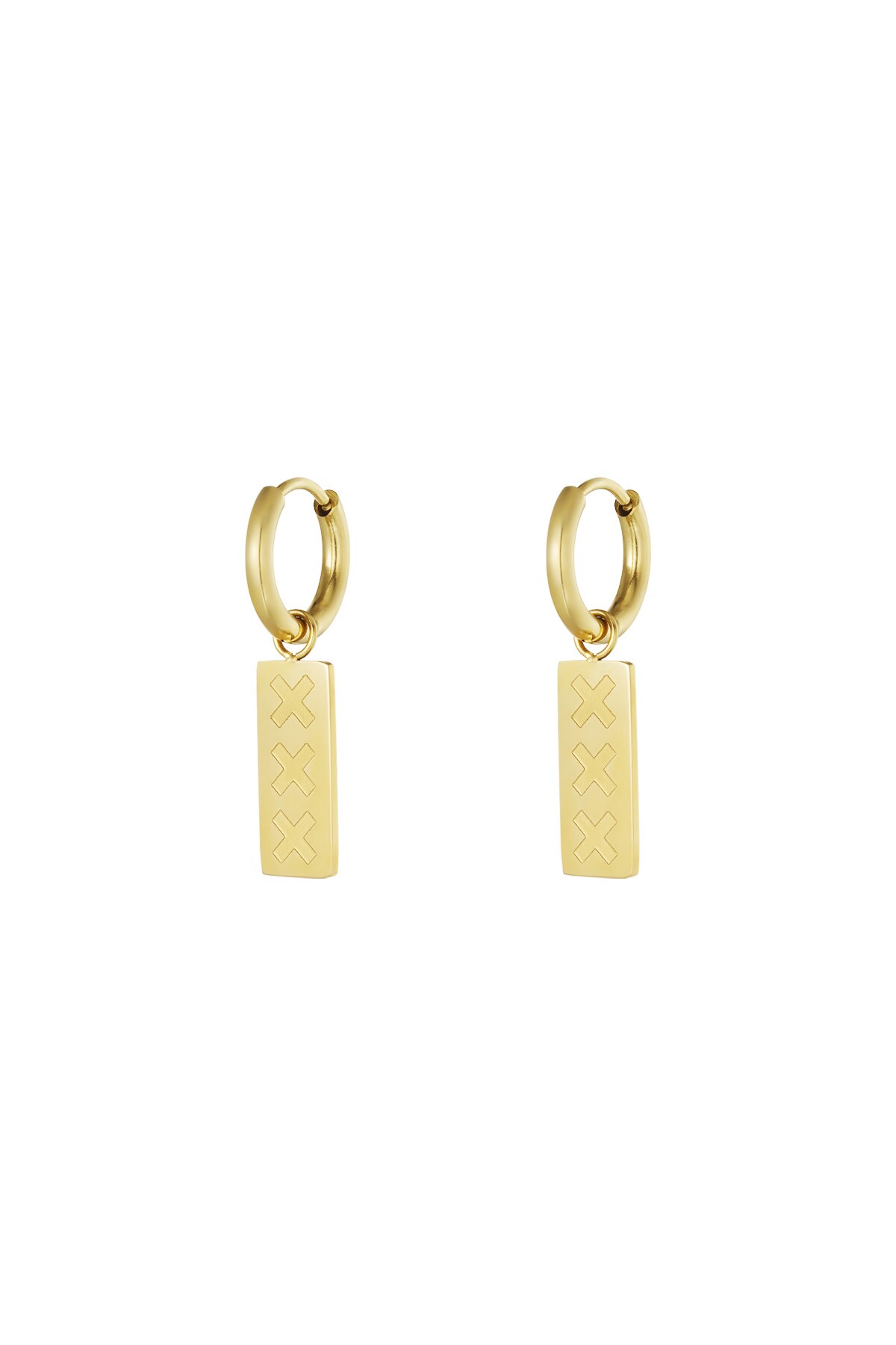 Amsterdam X earrings - Gold color h5 