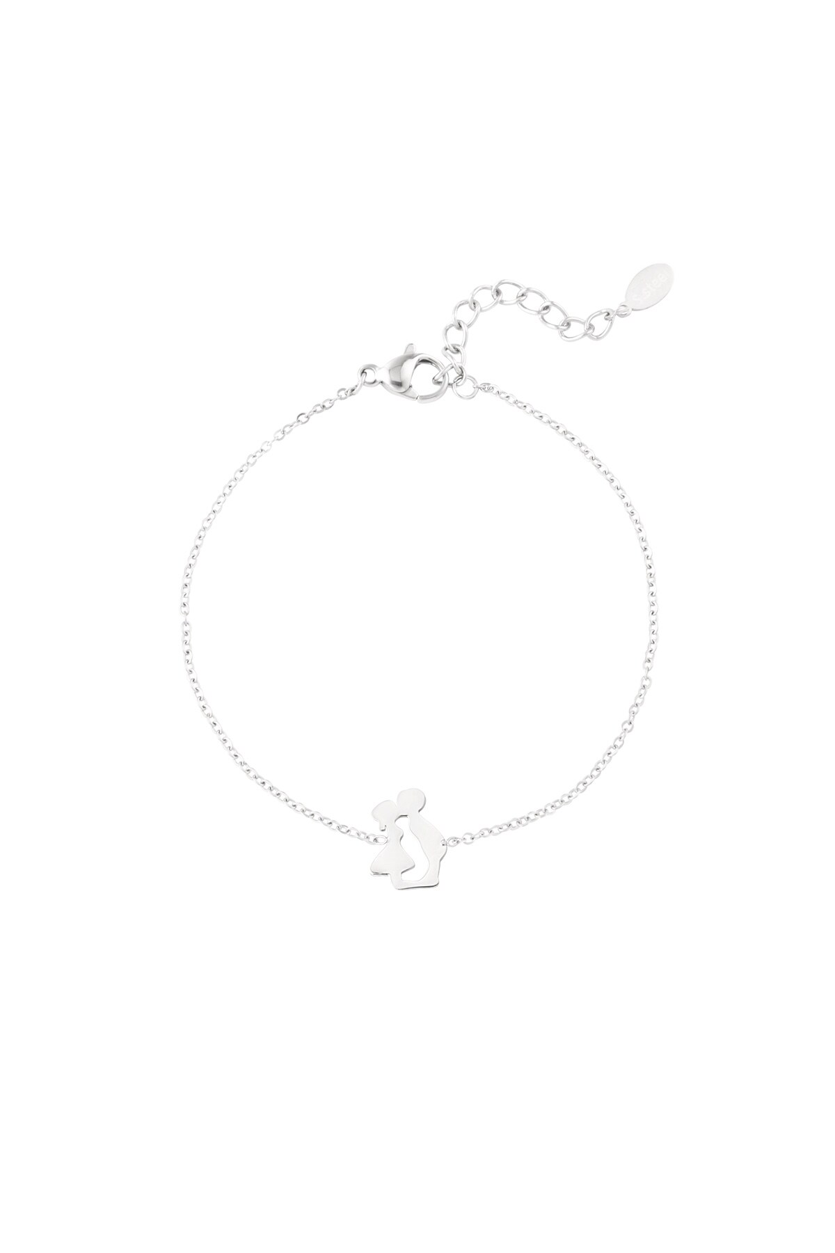 Dutch kiss bracelet - Silver color h5 