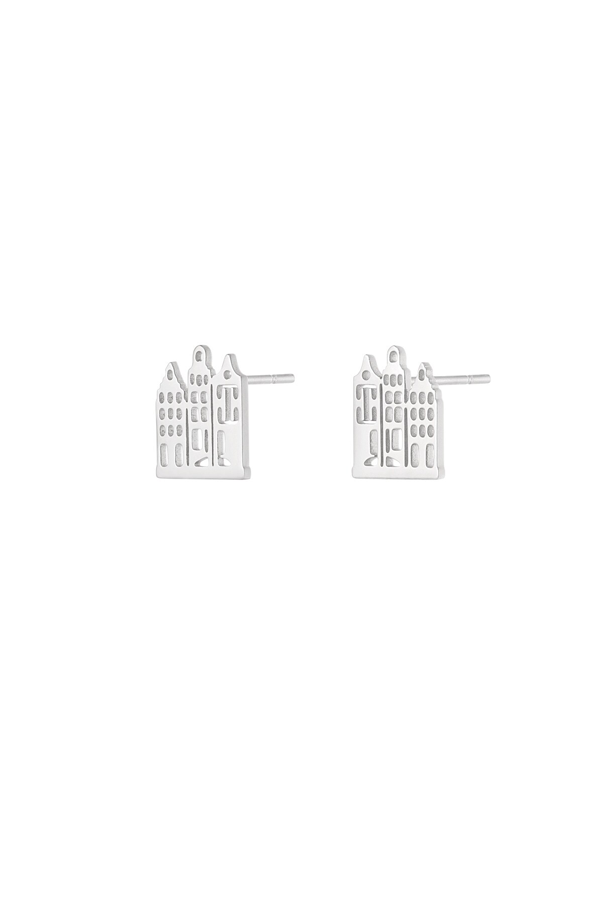 Canal house earrings - Silver color h5 