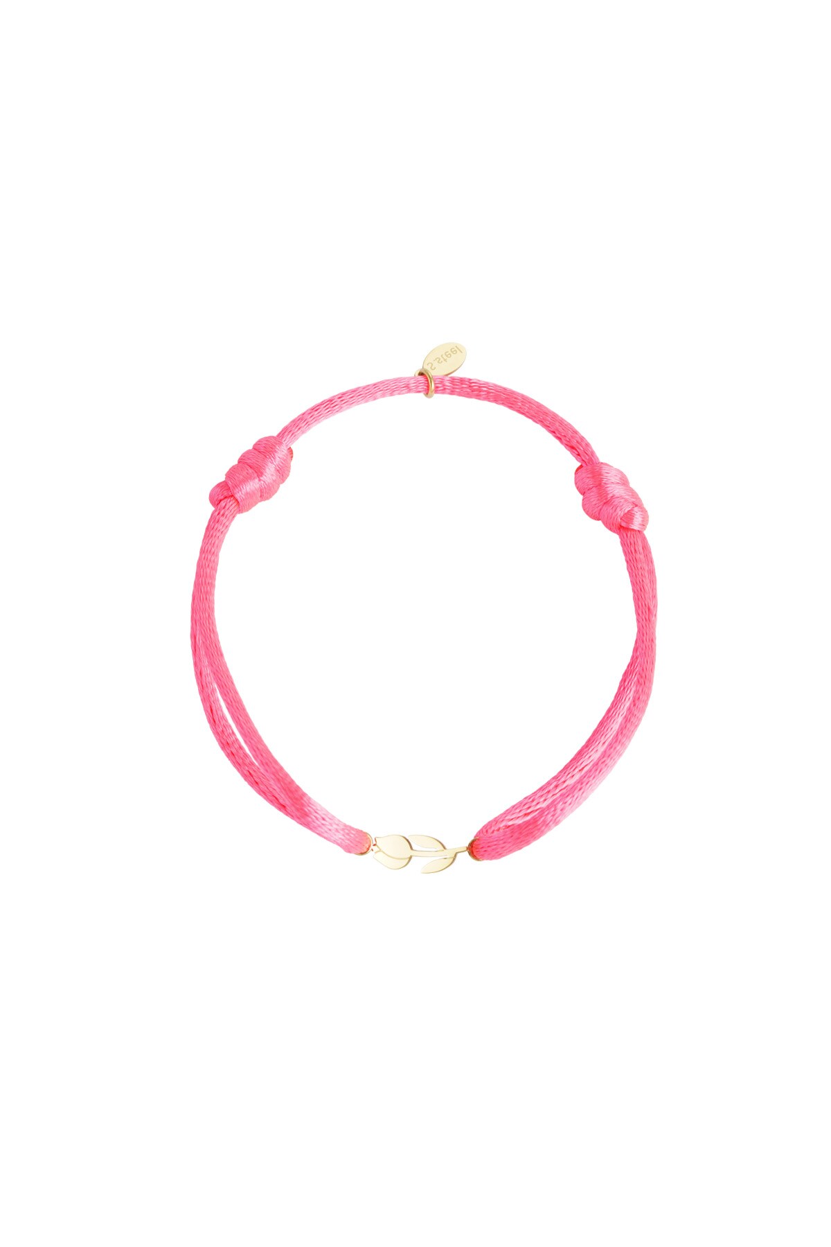 Satin bracelet tulip - pink 