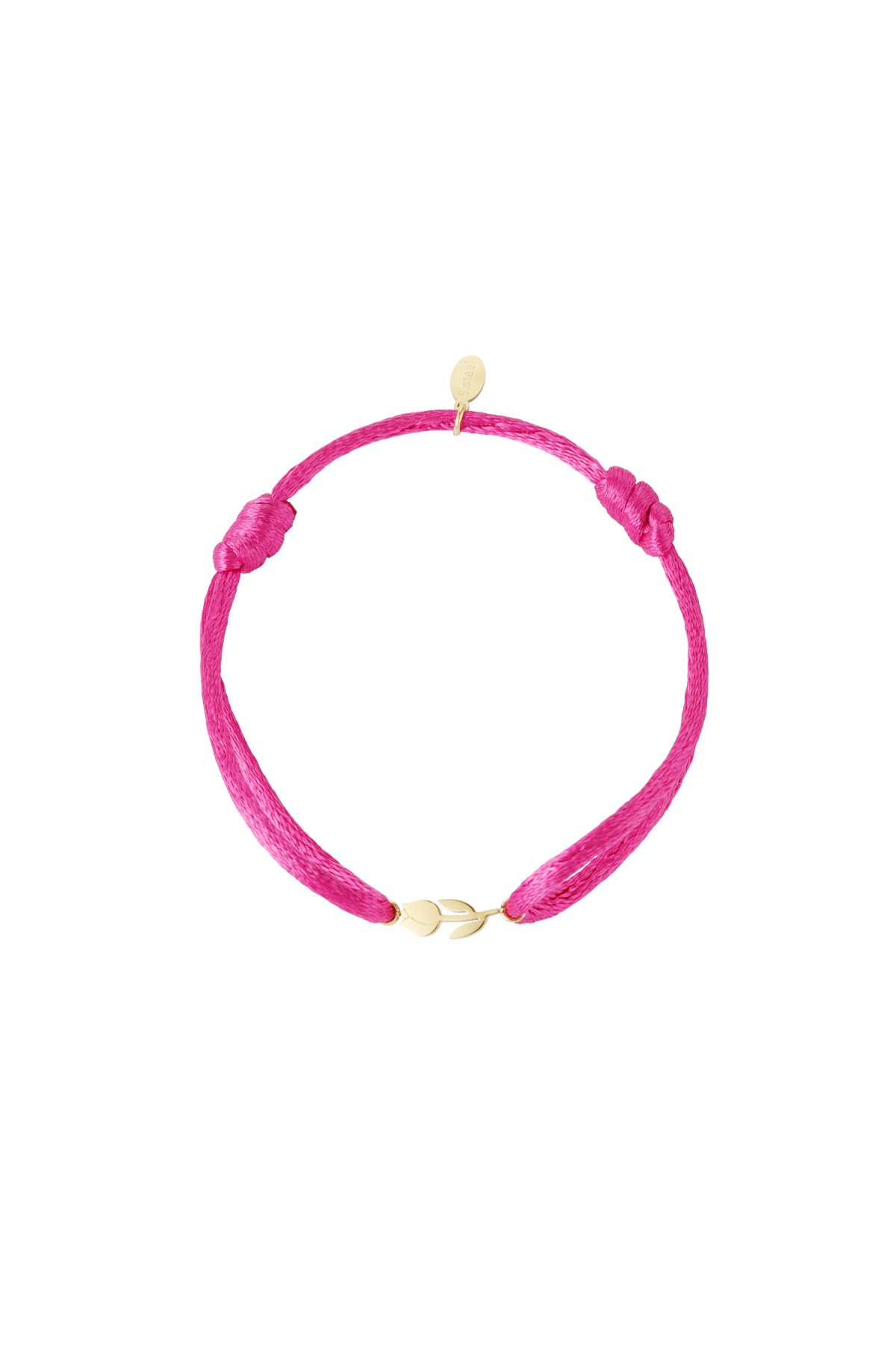 Satin bracelet tulip - fuchsia 