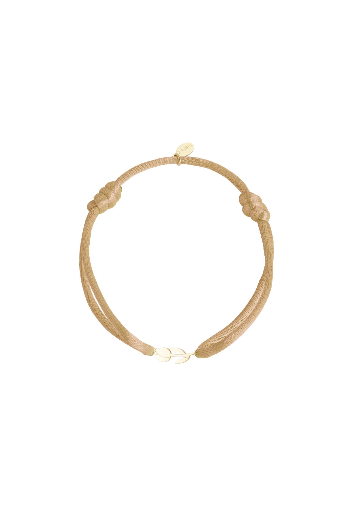 Satin bracelet tulip - beige h5 