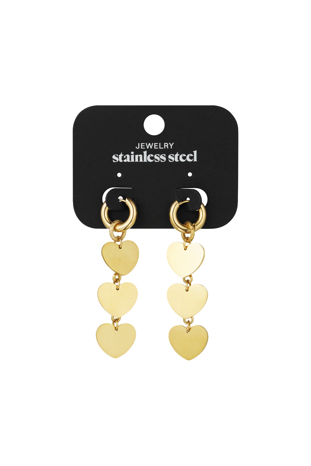 Triple lover earrings - Gold color h5 Picture2