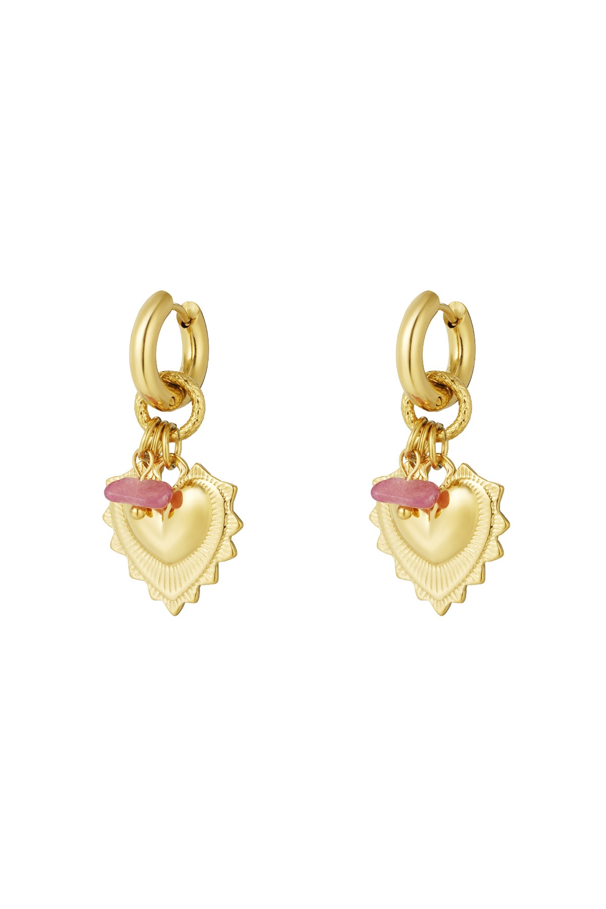 Orecchini a cuore audaci - Colore argento h5 