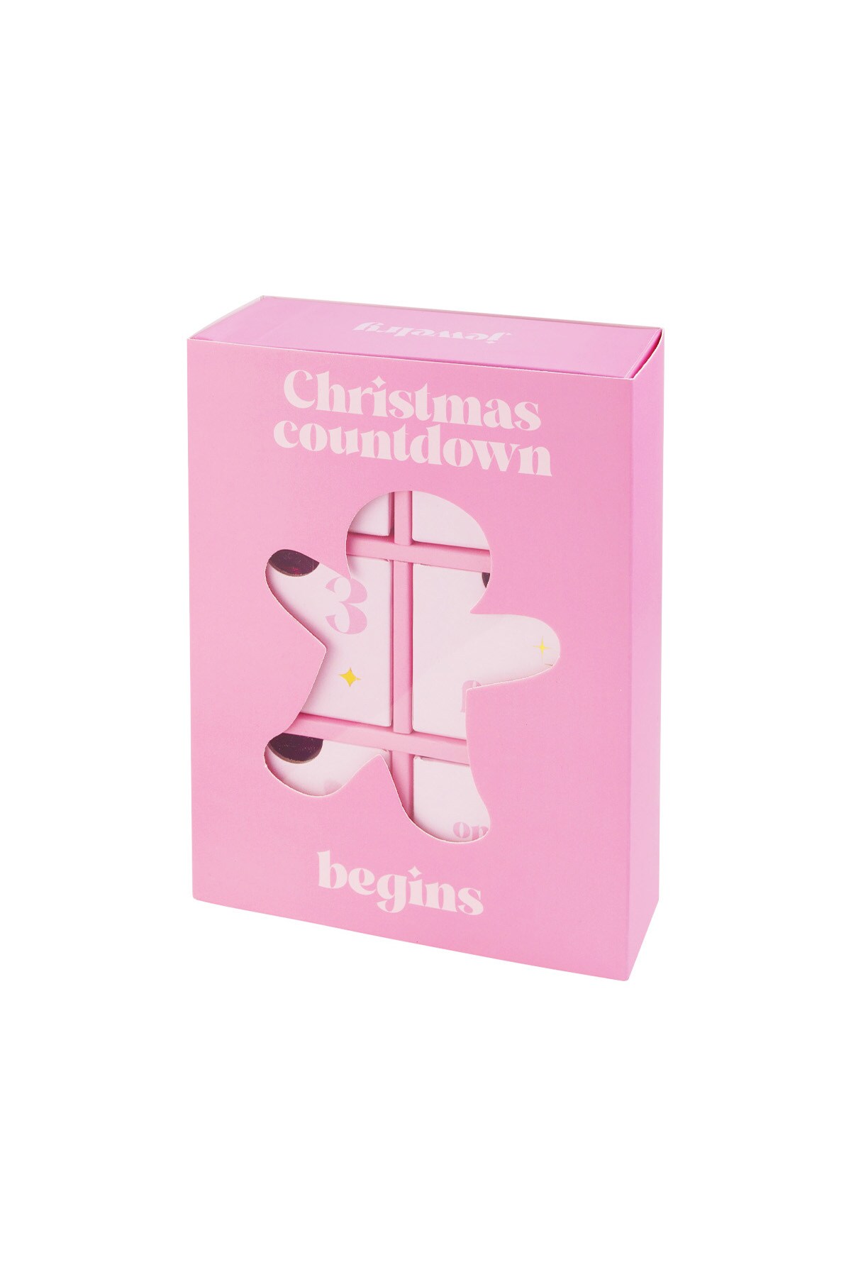 Advent calendar gingerbread man - pink h5 