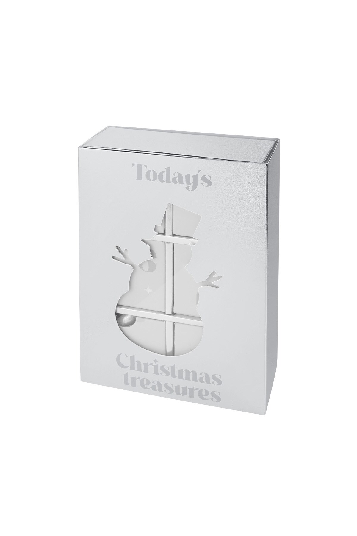 Advent calendar snowman - Silver color h5 