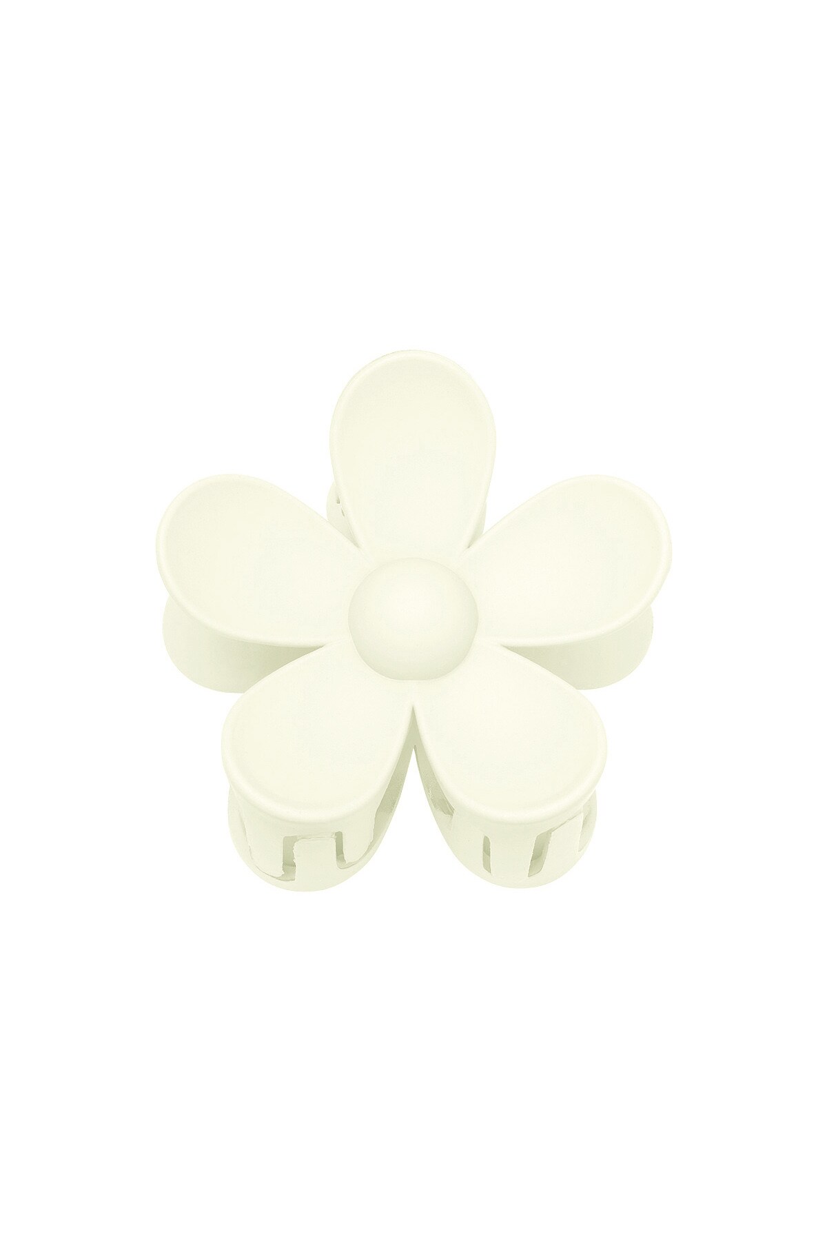 Solid color matte daisy flower hair clip white Resin h5 