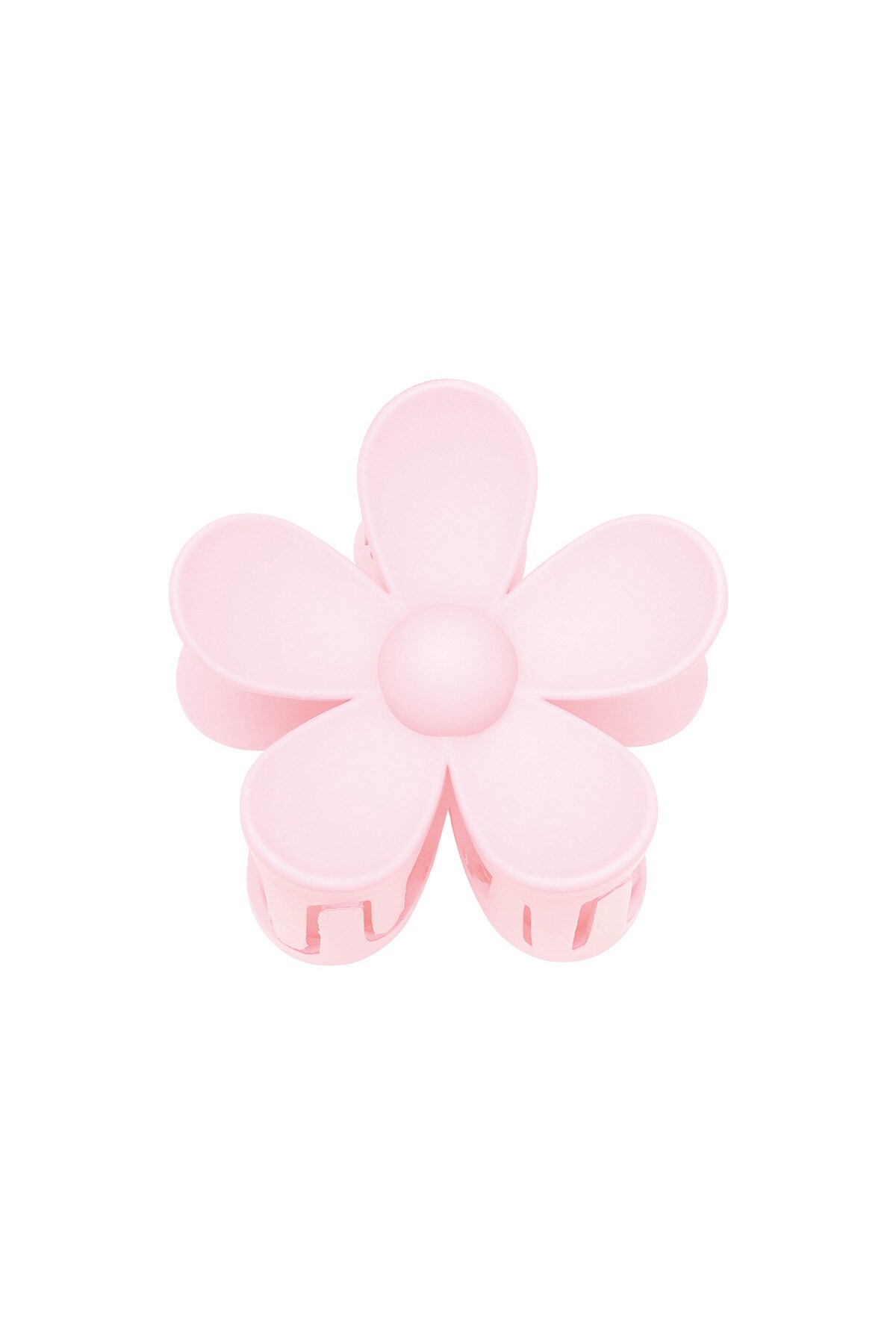 Solid color matte daisy flower hair clip - Pink Resin h5 