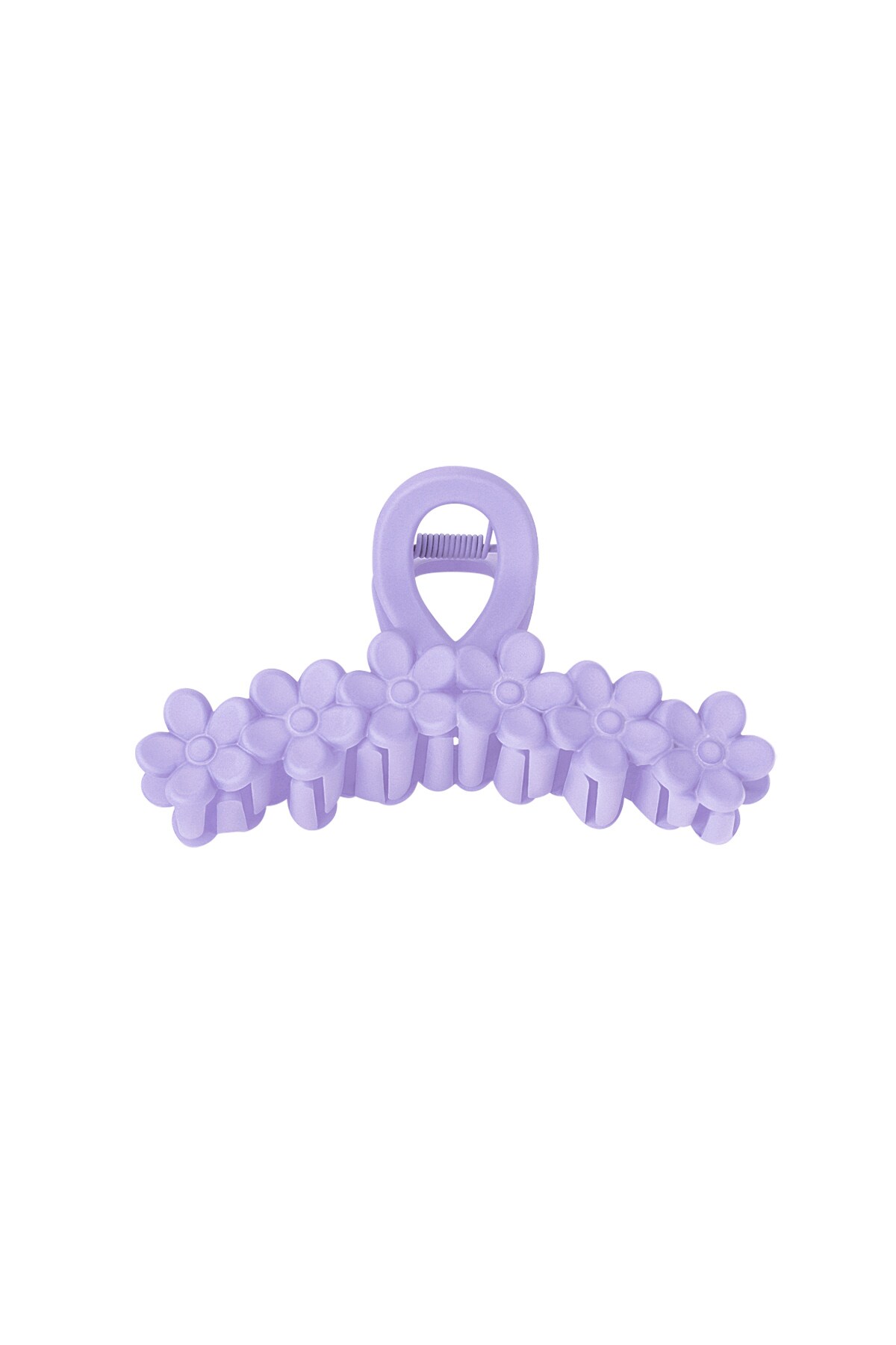 Hair clip flowers in a row - purple Plastic h5 