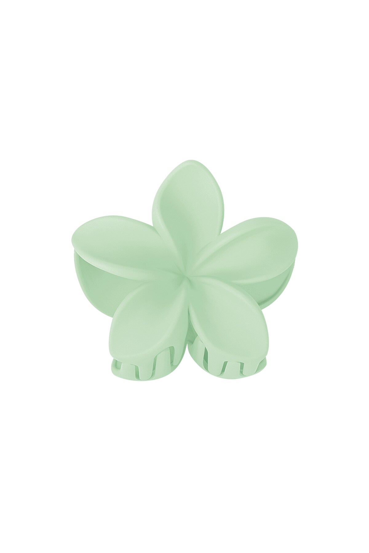 Hair clip flower - green Plastic 