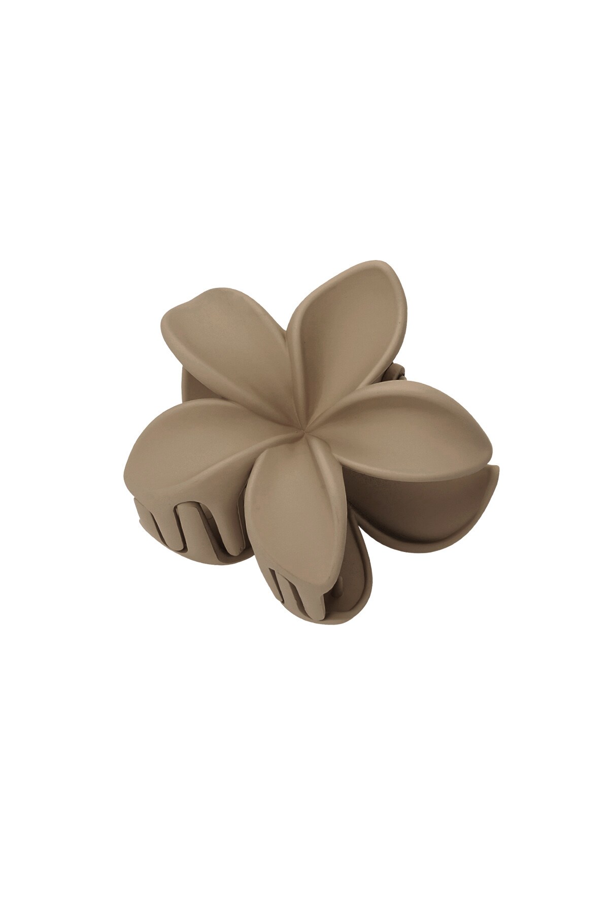 Hair clip flower - camel Plastic h5 