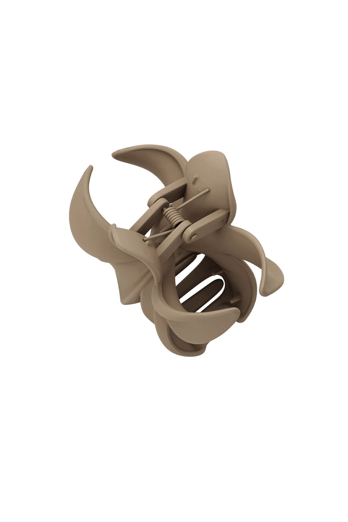 Hair clip flower - camel Plastic Picture3