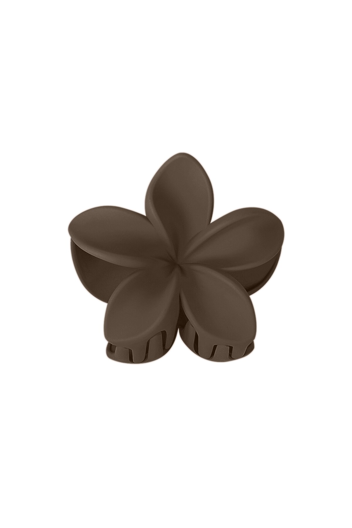 Hair clip flower - brown Plastic h5 