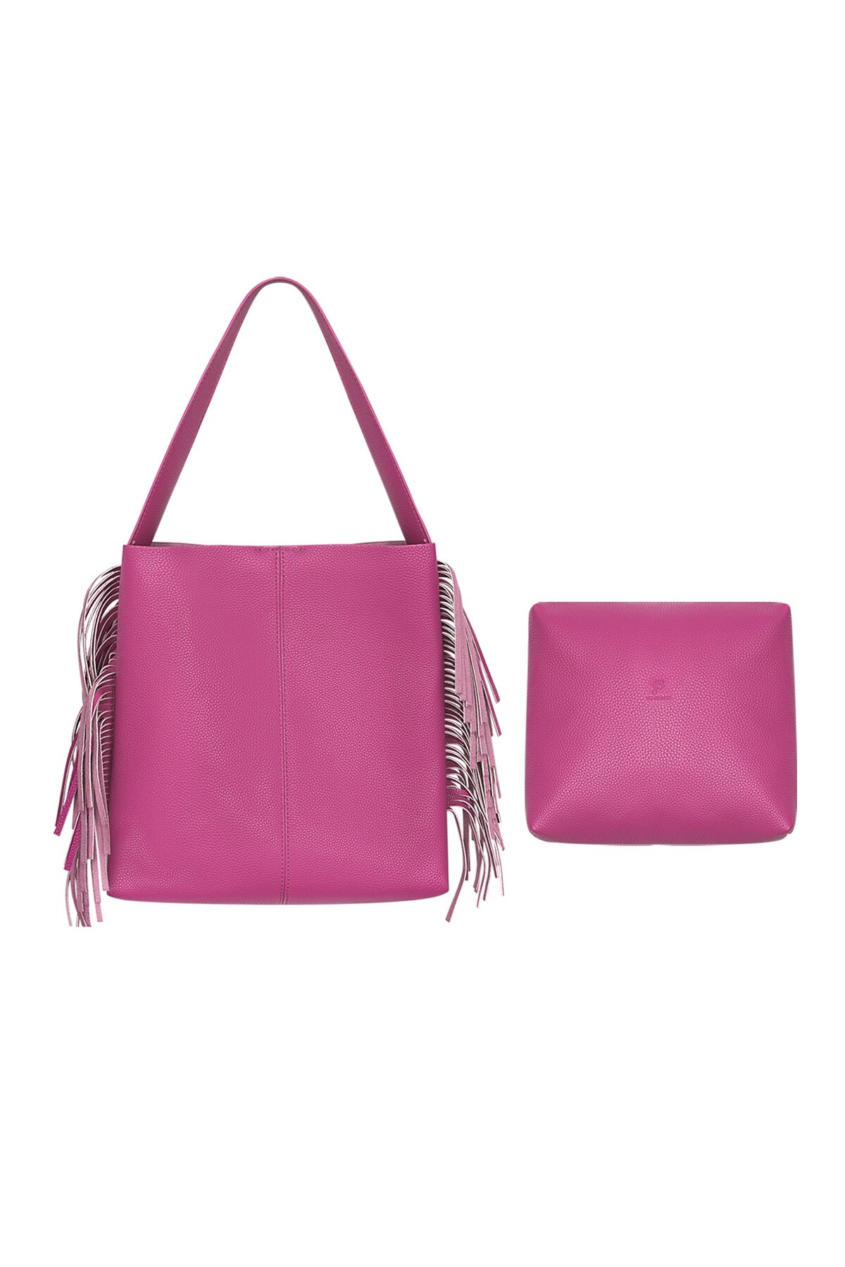 Handbag fringes - fuchsia PU h5 