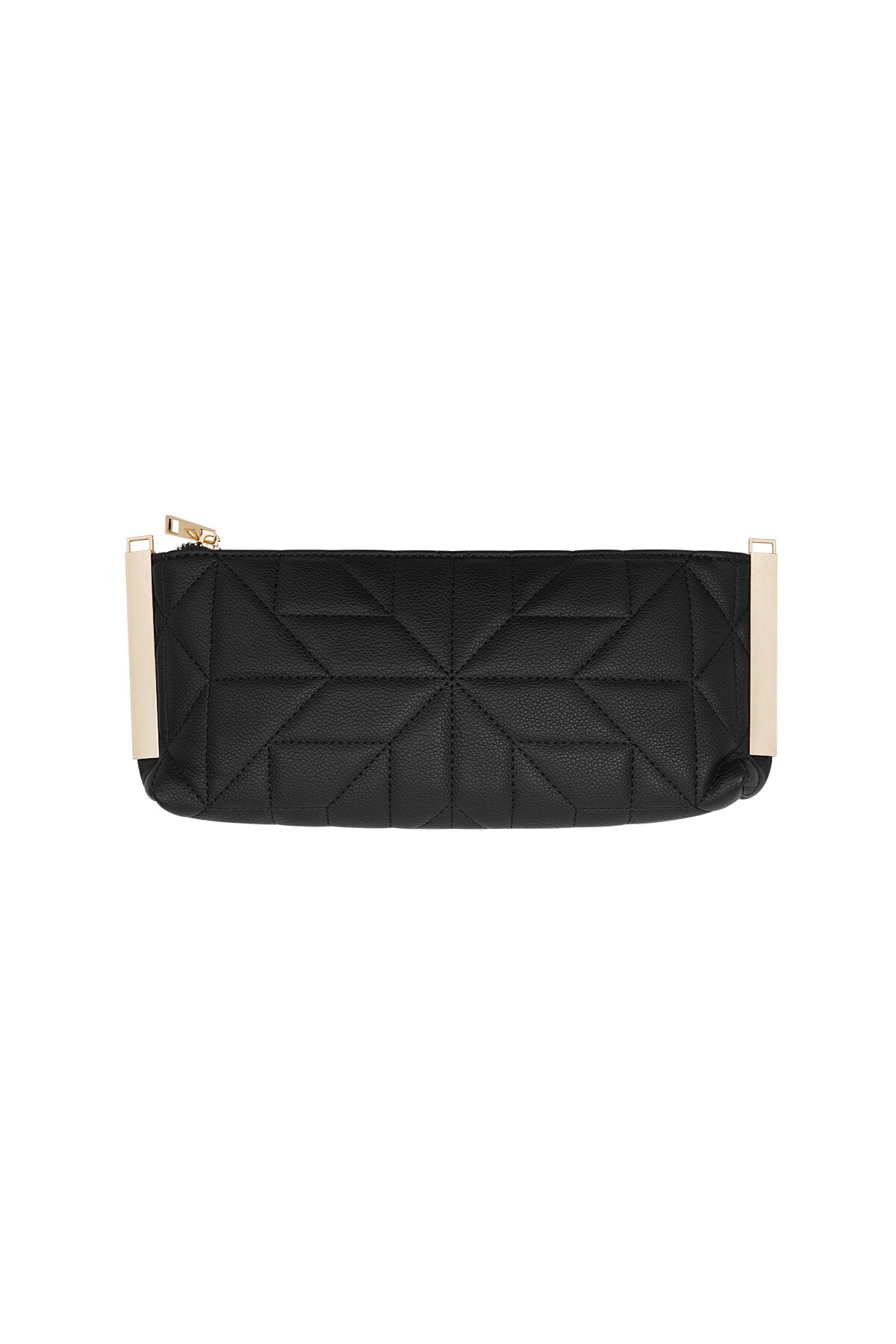 Stitched Clutch Gold Hardware - Black h5 