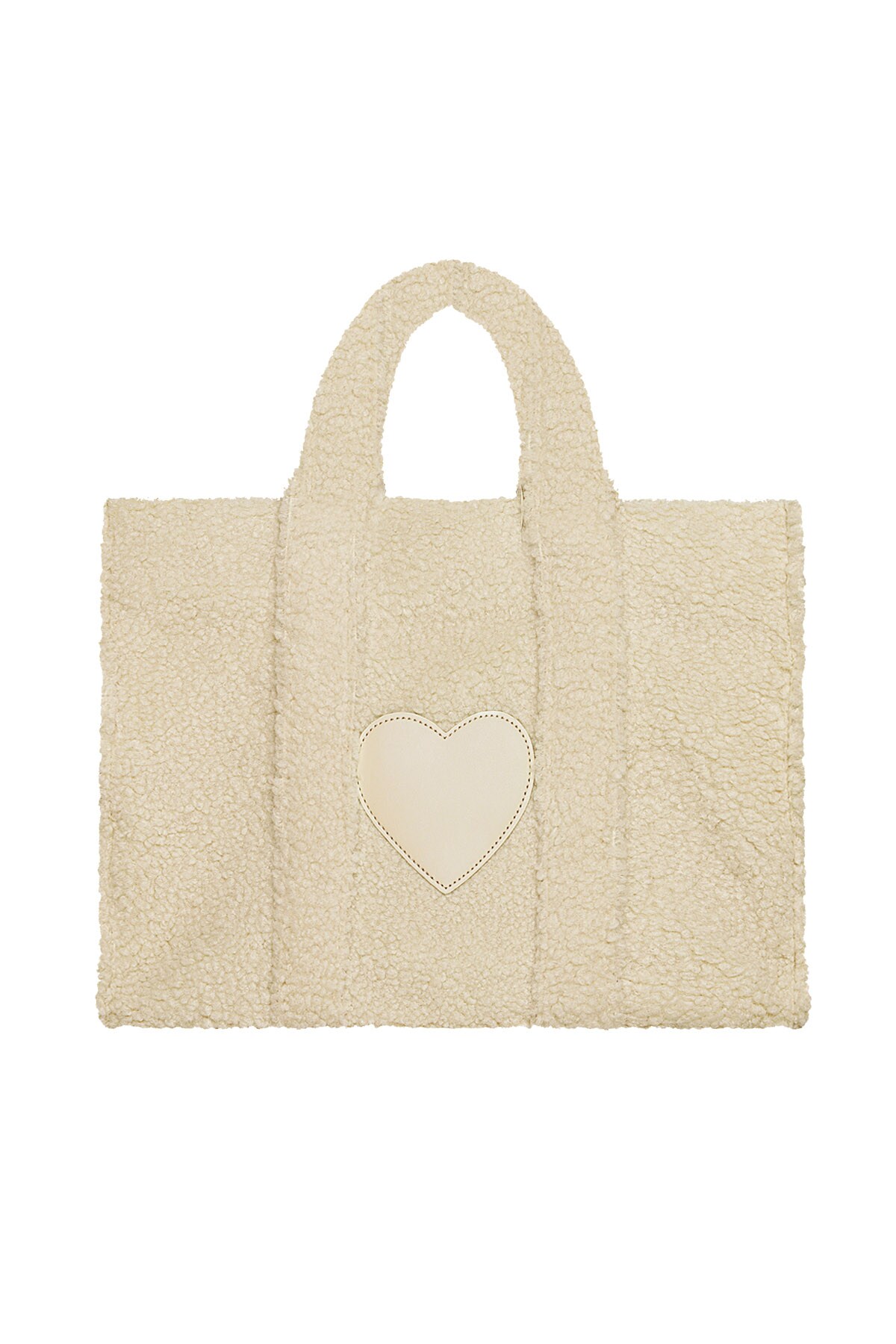 Teddy shopper with heart - off-white h5 