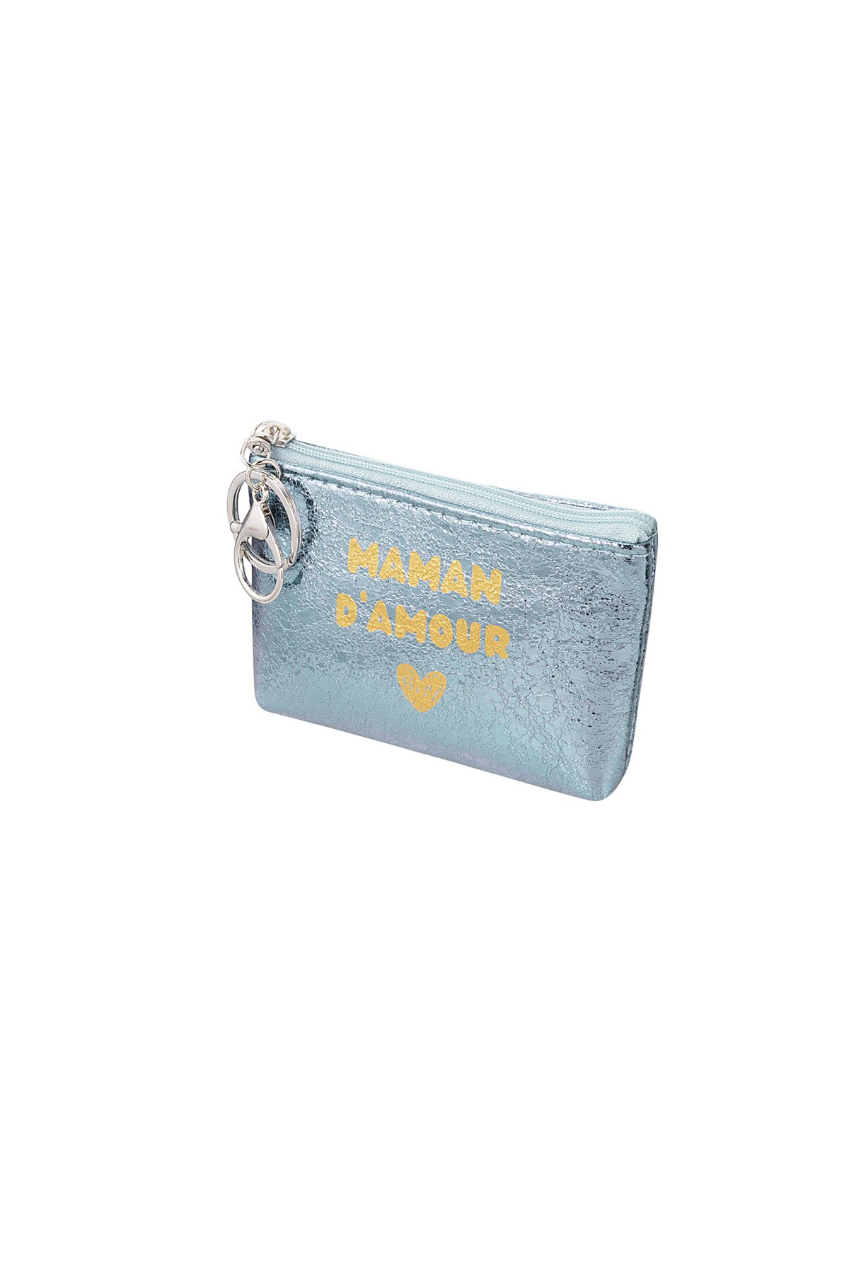 Keychain wallet metallic come fly with me - blue Picture3