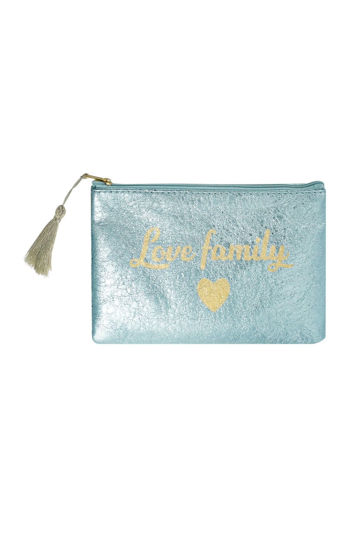 Make-up bag metallic love family - blue h5 