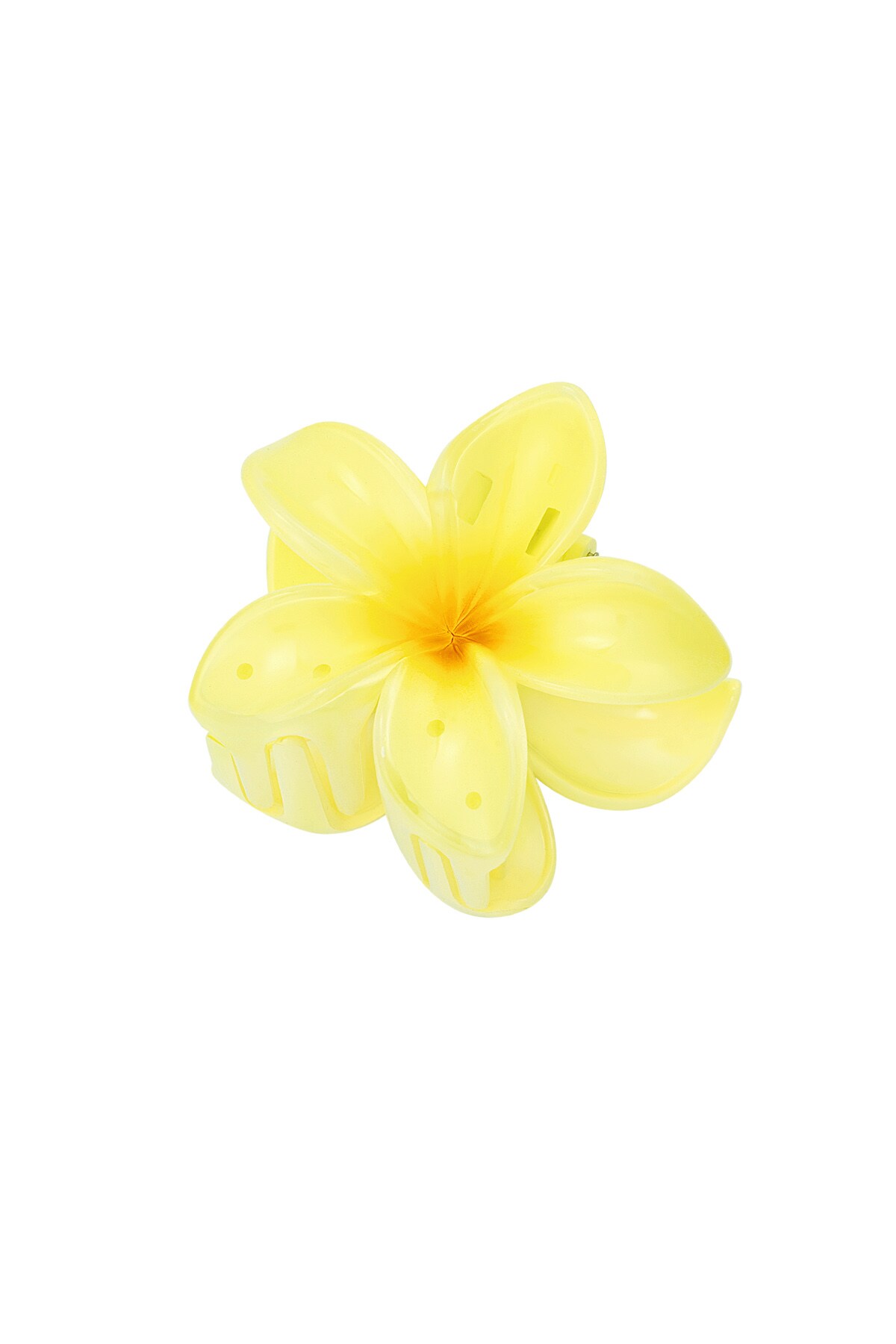 Hair clip with gradient flower Hawaii love - yellow 