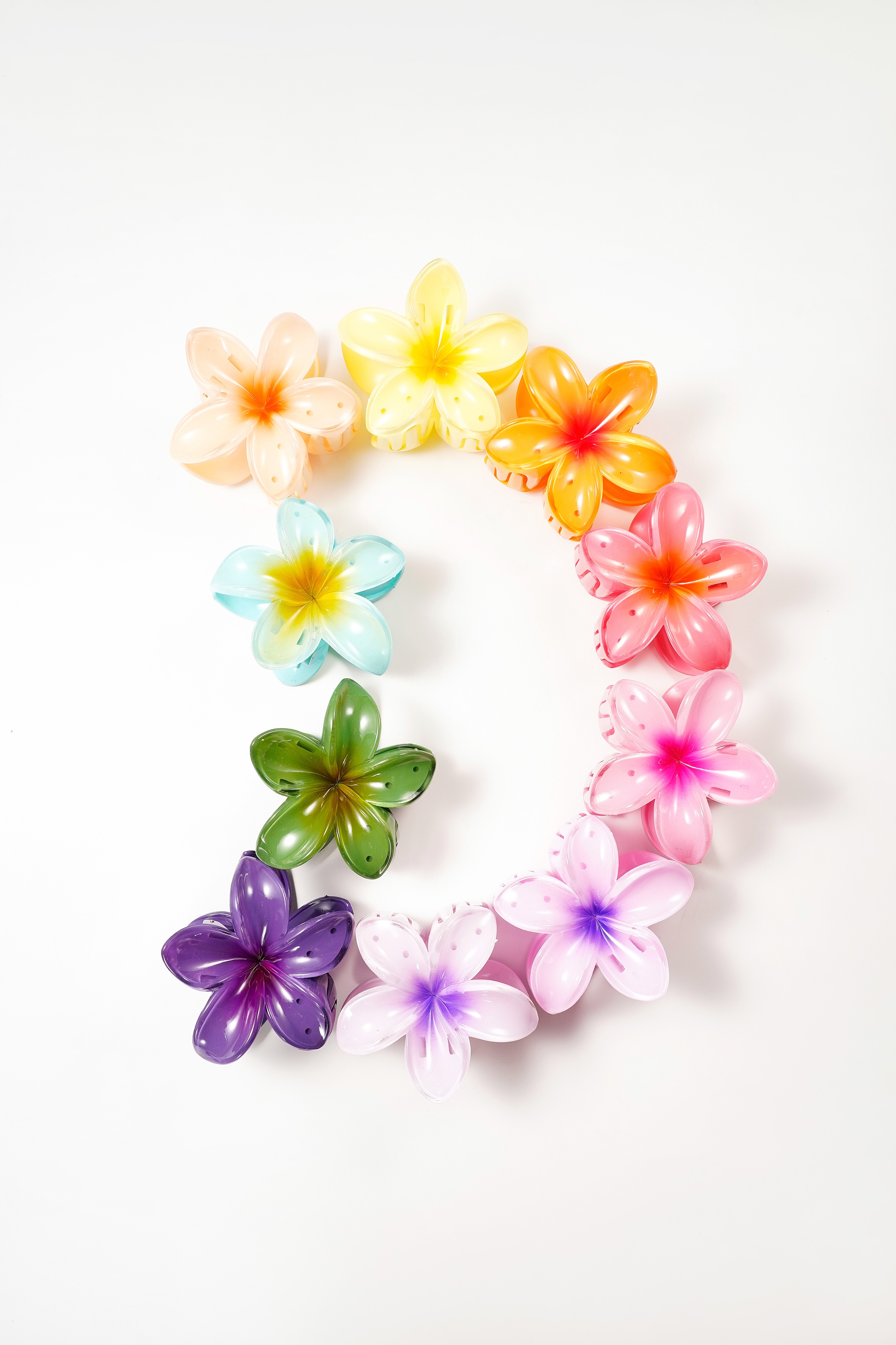 Hair clip with gradient flower Hawaii love - purple h5 Picture5