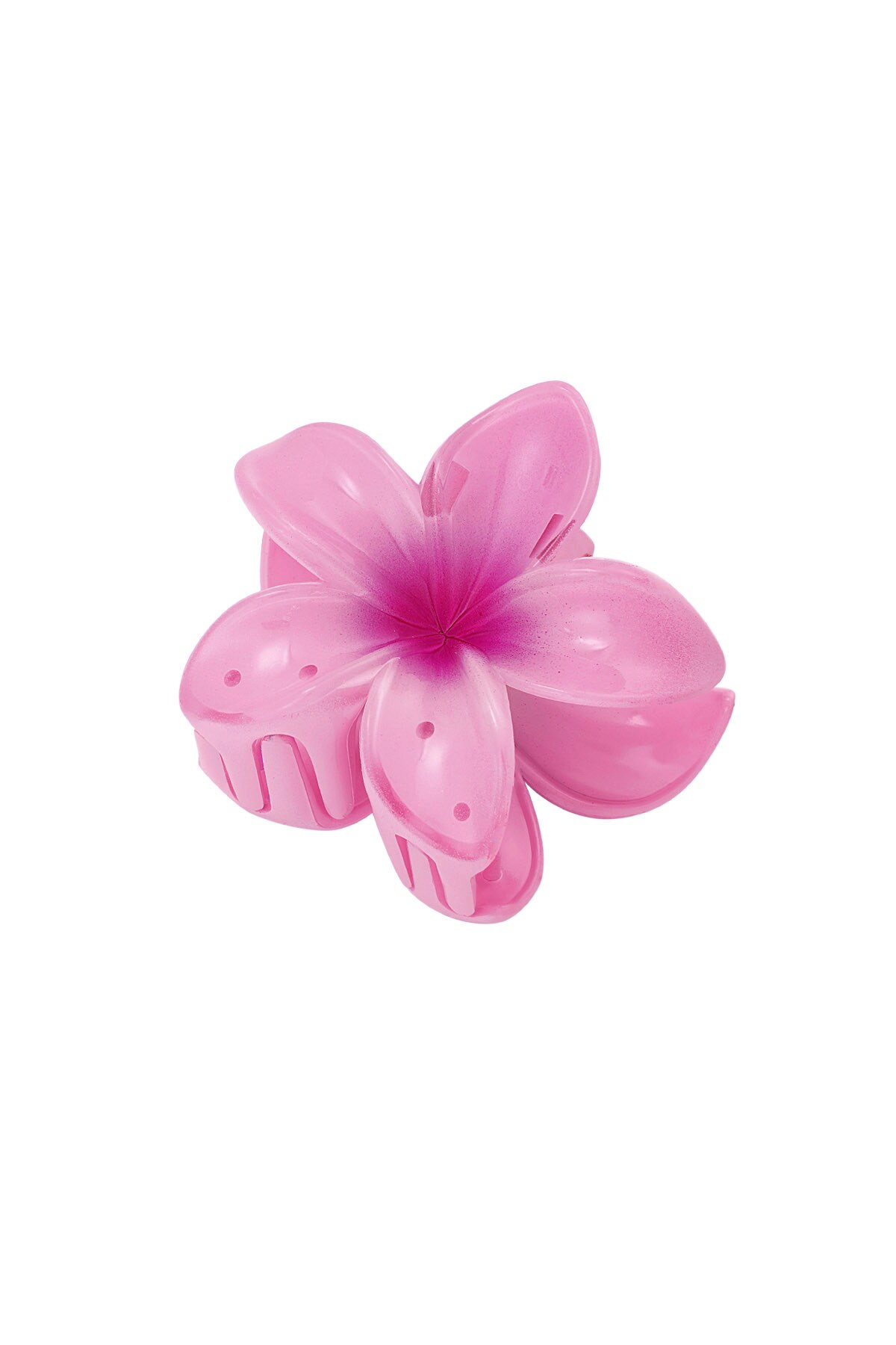 Hair clip with gradient flower Hawaii love - pink h5 