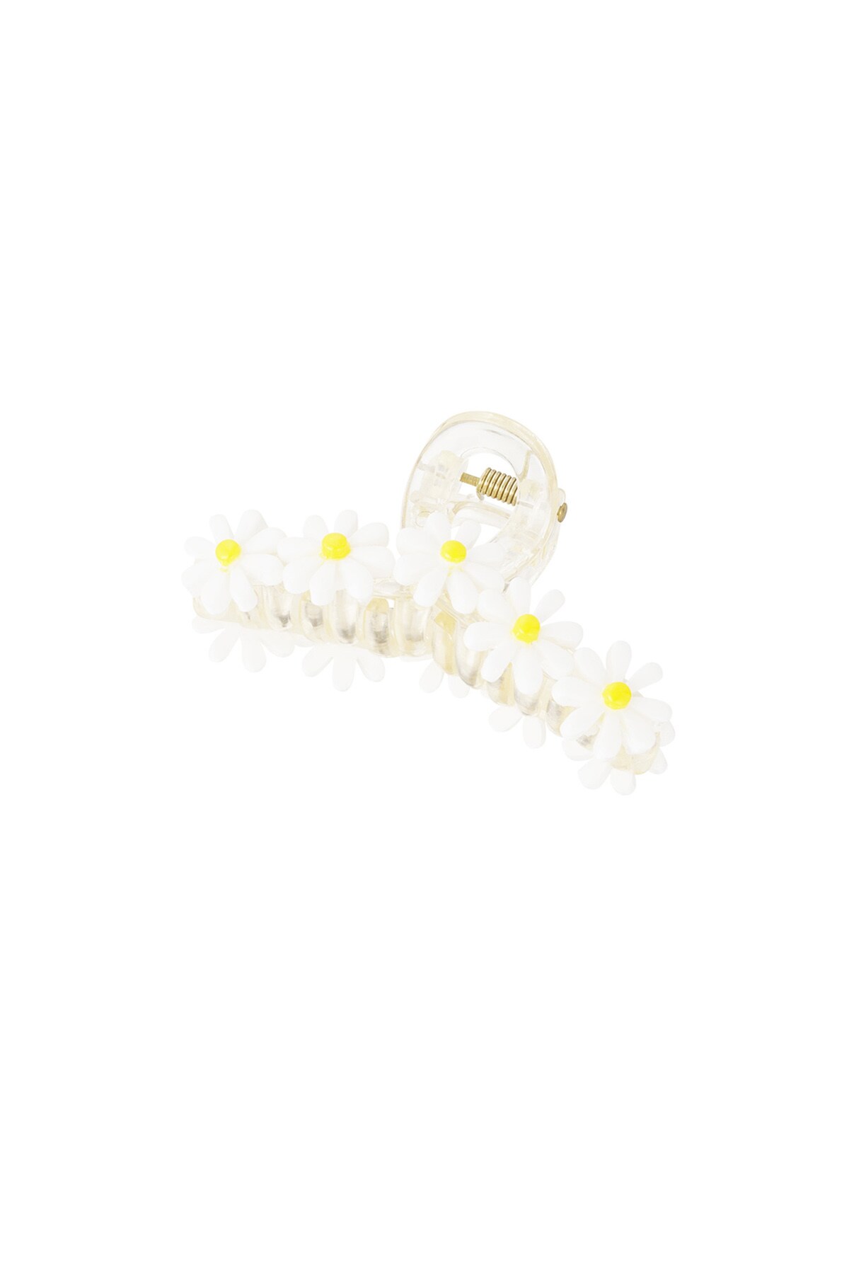 Hair clip curl white flowers h5 