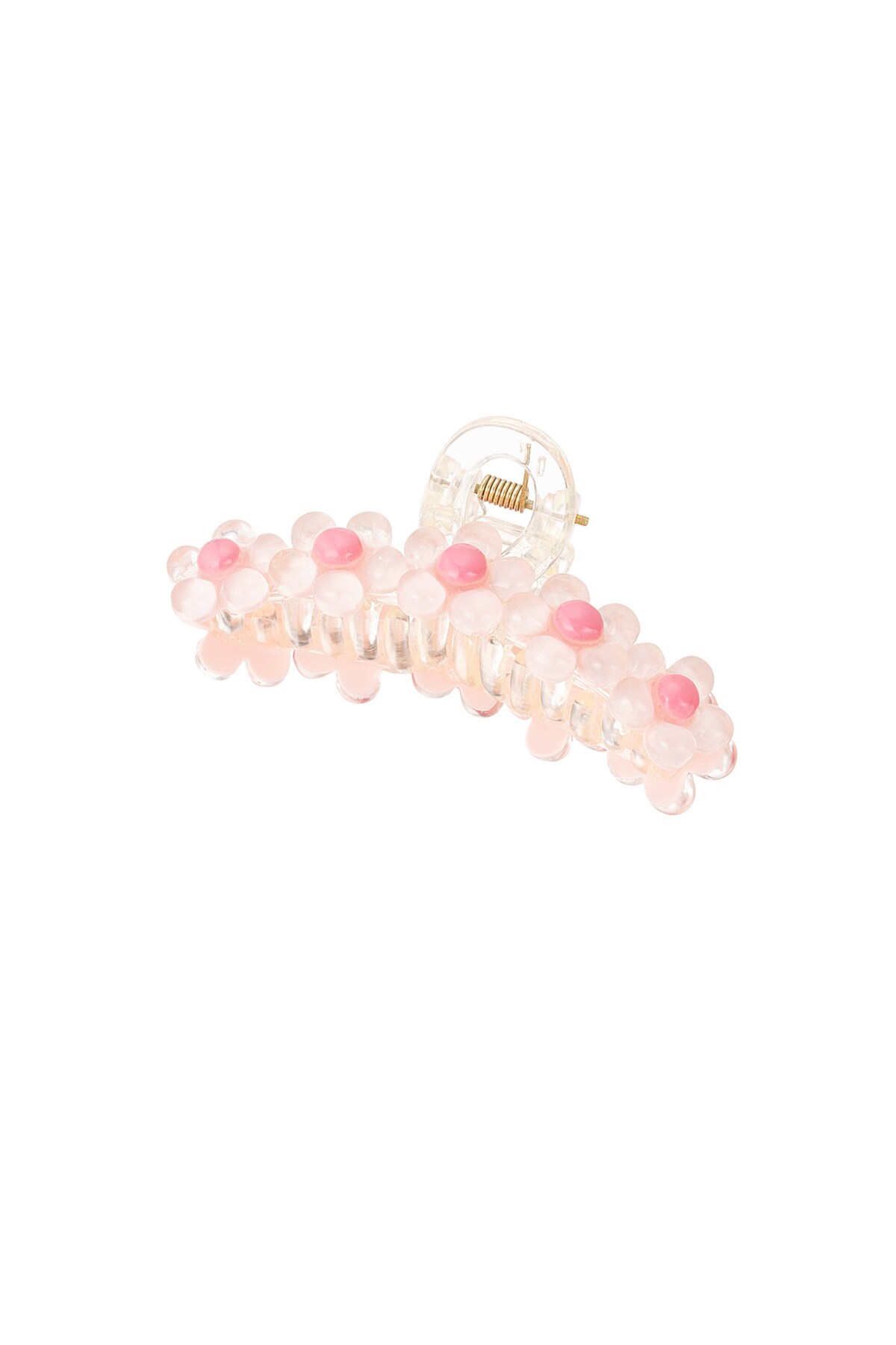 Hair clip pink flowers h5 