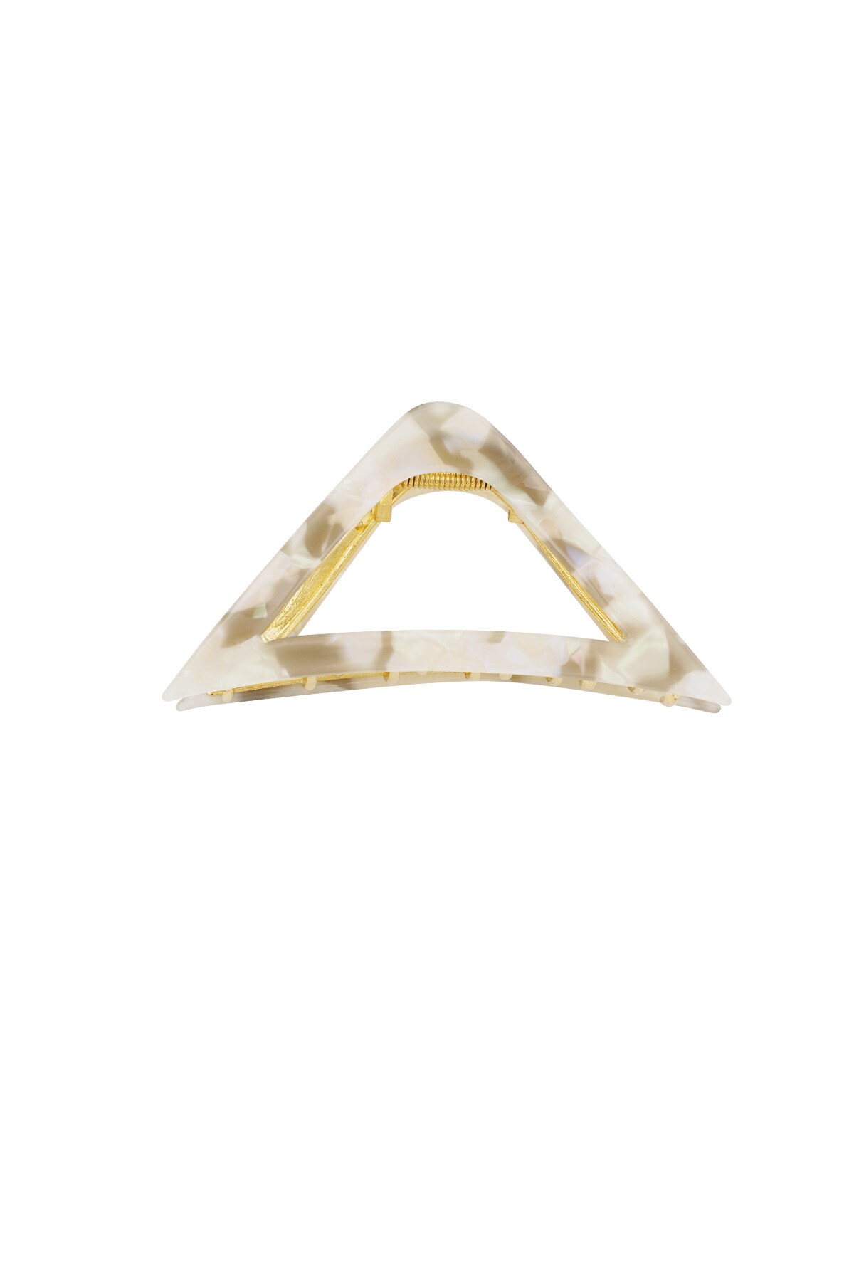 Triangle hair clip marble - gray h5 