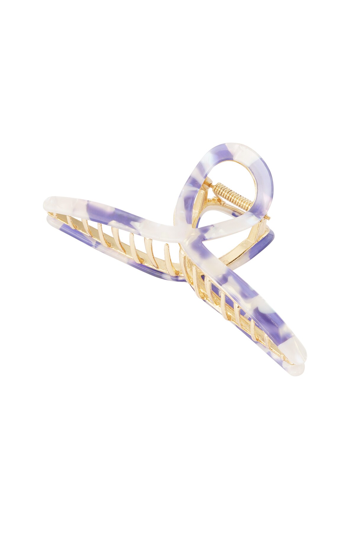 Hair clip curl marble - purple 