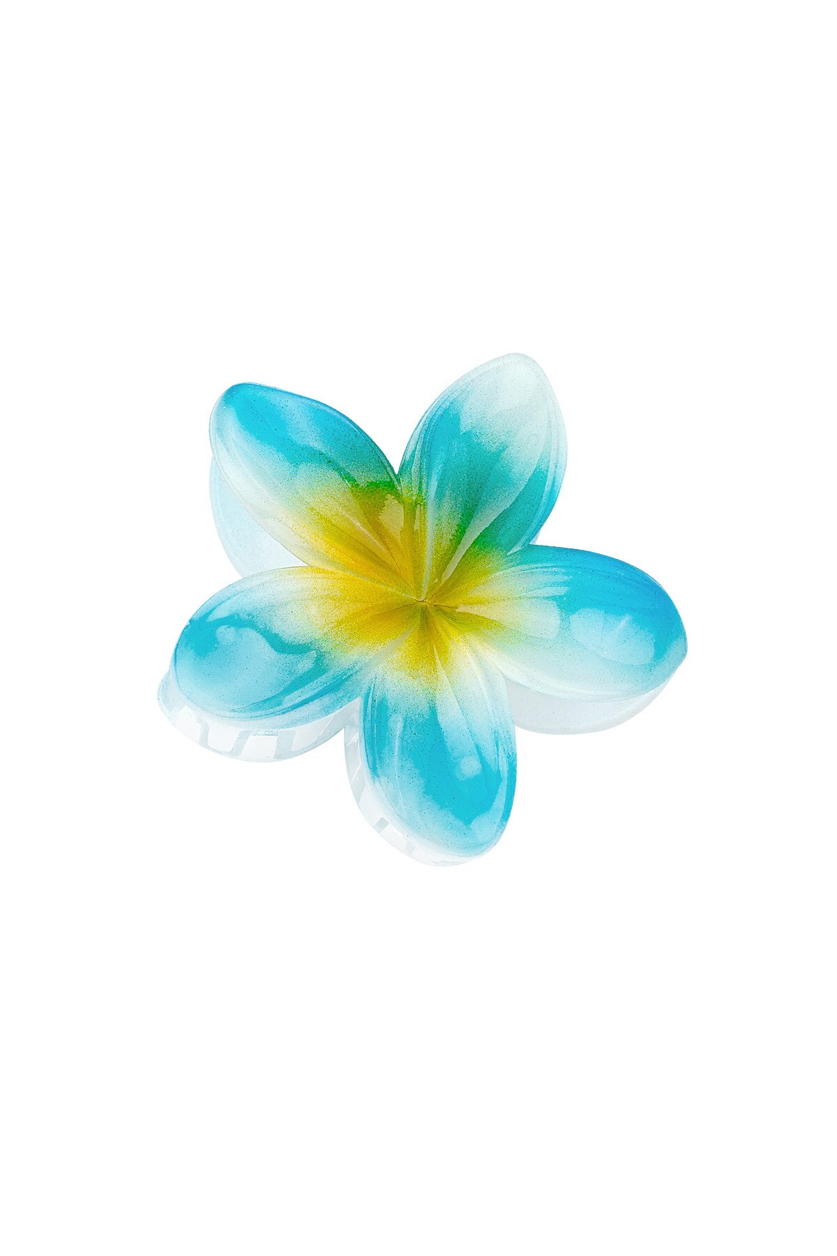 Hair clip Hawaii flower - blue h5 