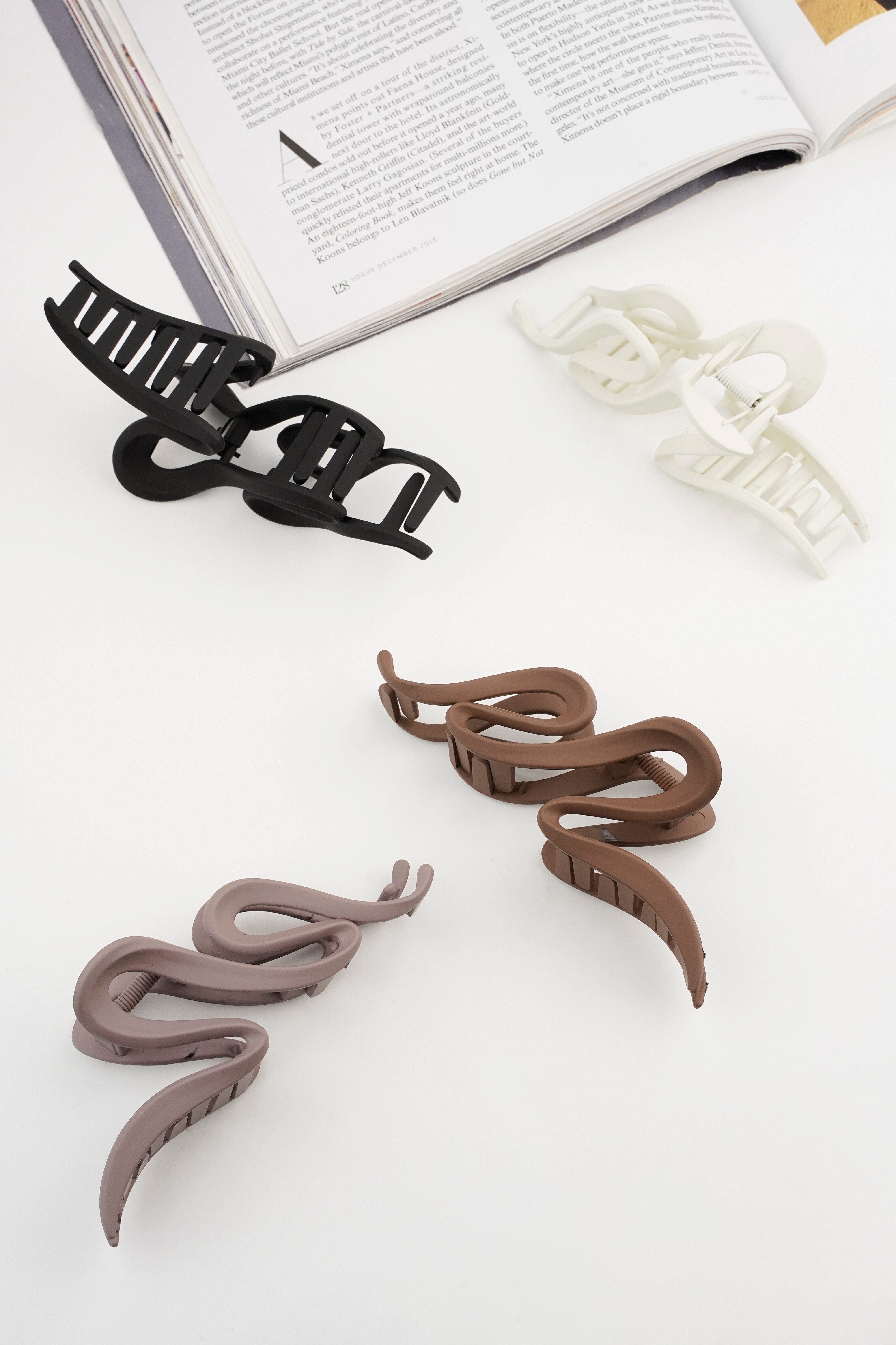 Hair clip matte curl - camel h5 Picture3