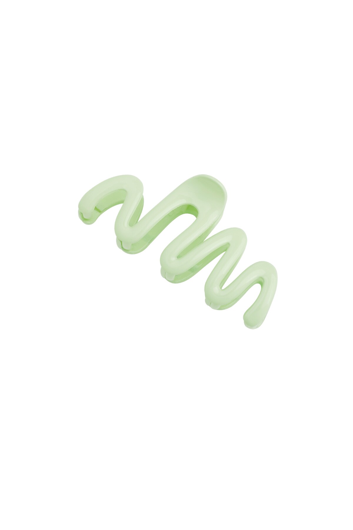 Hair clip aesthetic zigzag - green 