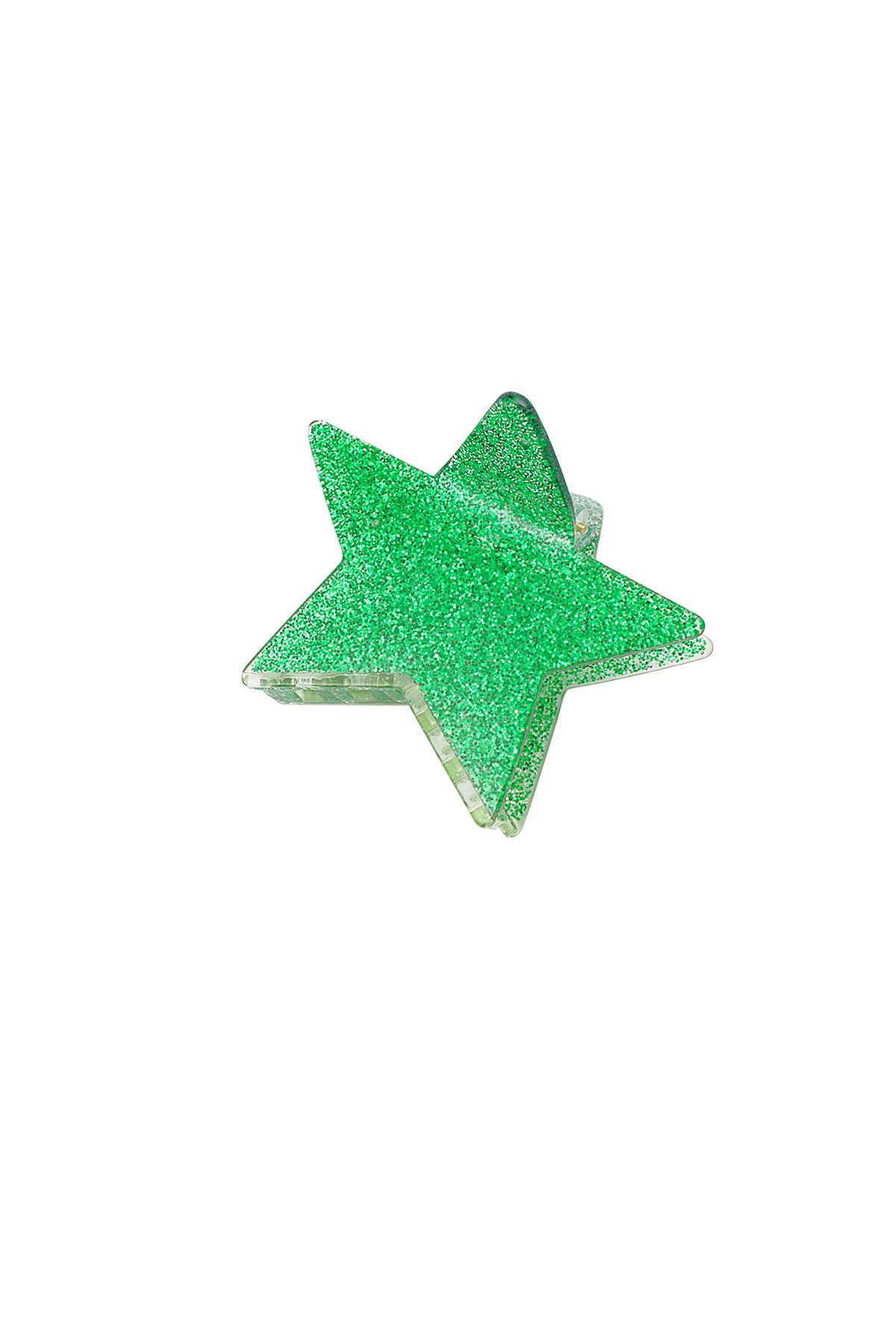 Hair clip shining star - green h5 