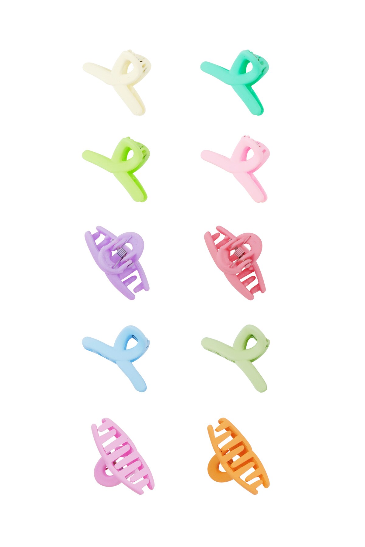 Set of hair clips summer curl - light multi h5 